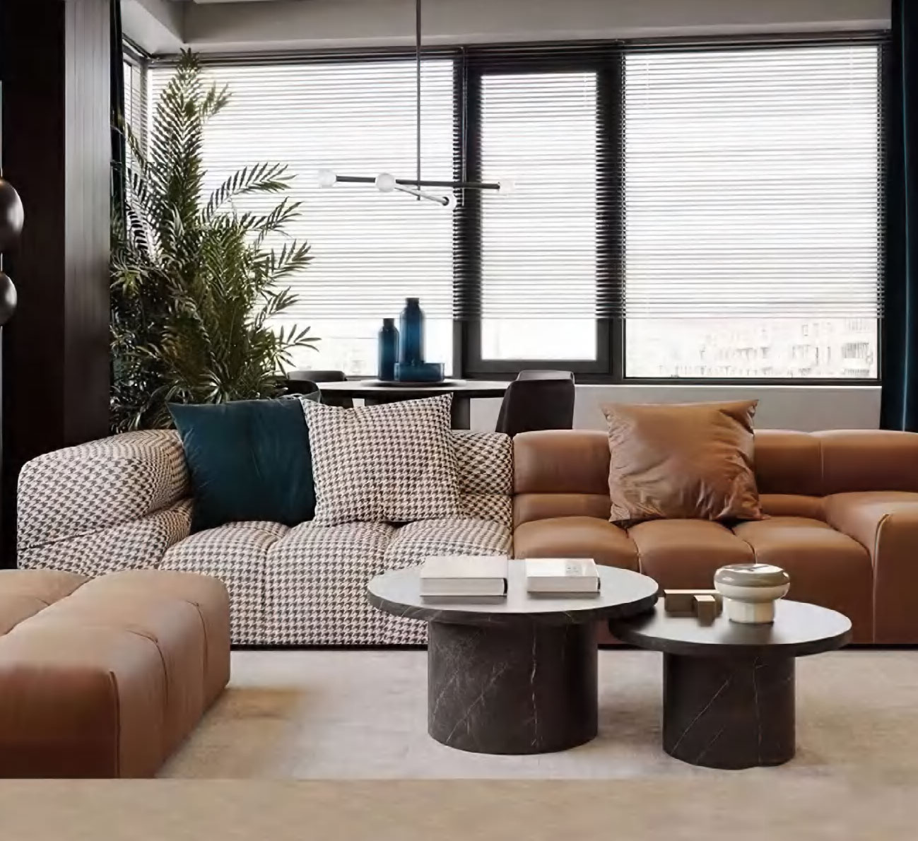 Modern Three Seater Sofa for Hotel Lounges, DFUP 3055 01