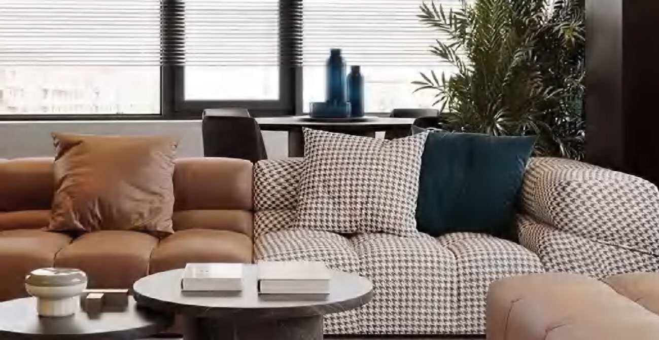 Modern Three Seater Sofa for Hotel Lounges, DFUP 3055 03