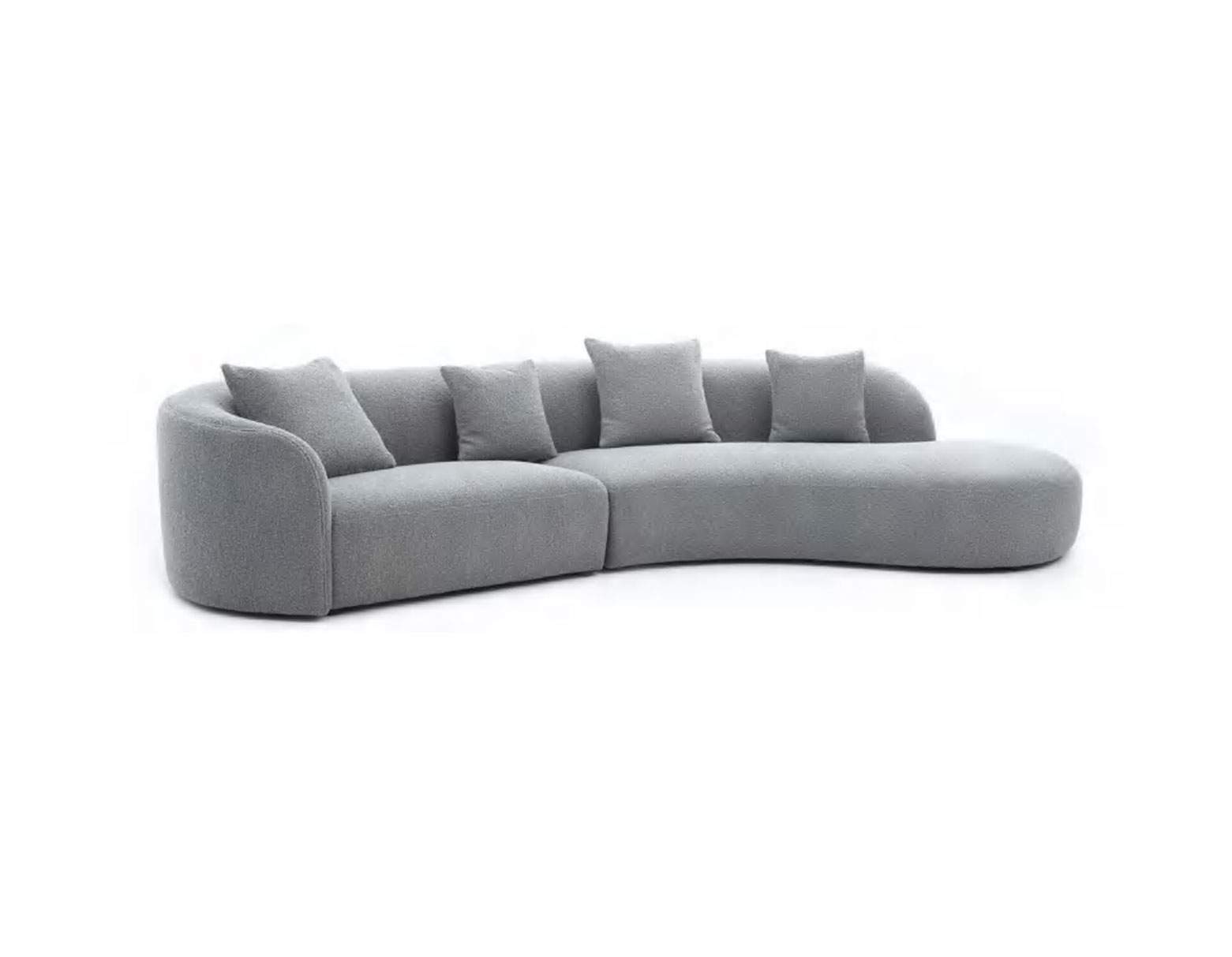 Contemporary Sectional Sofa with Rounded Corners, DFUP 3082 02
