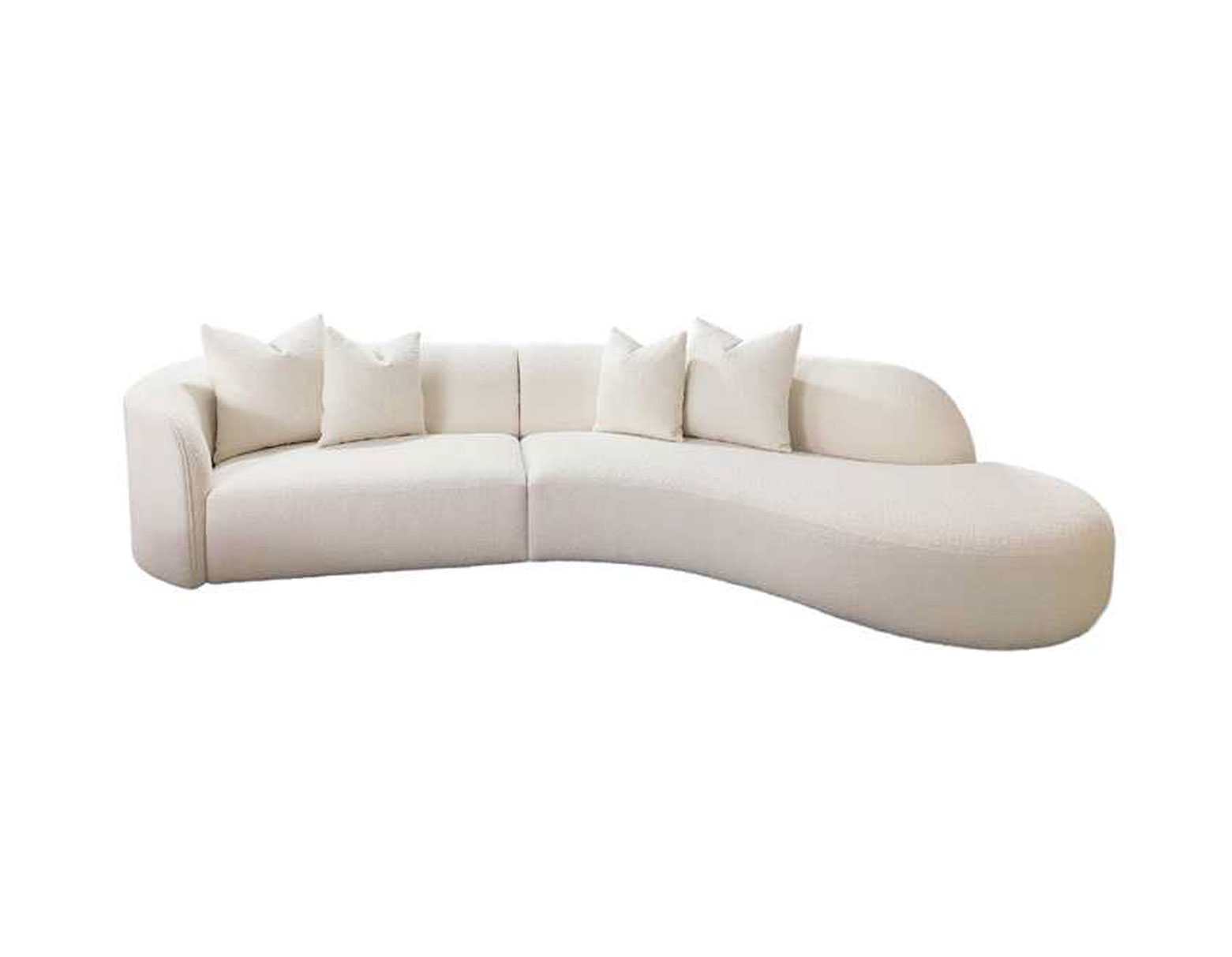 Contemporary Sectional Sofa with Rounded Corners, DFUP 3082 03