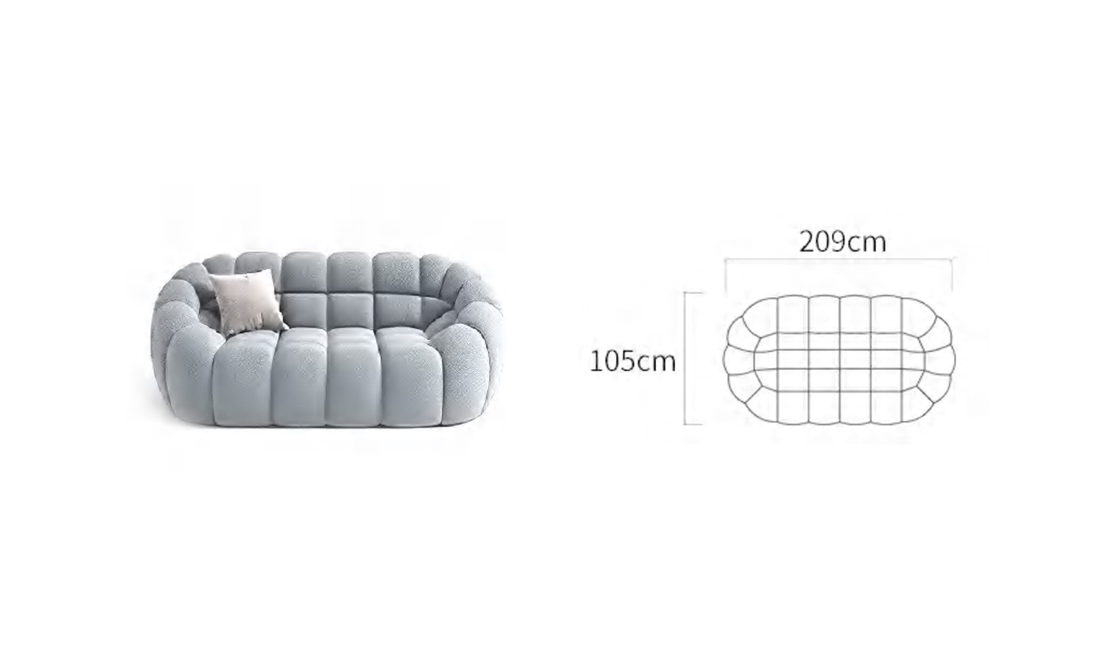 Plush and Inviting Hotel Lounge Sofa, DFUP 3111 03