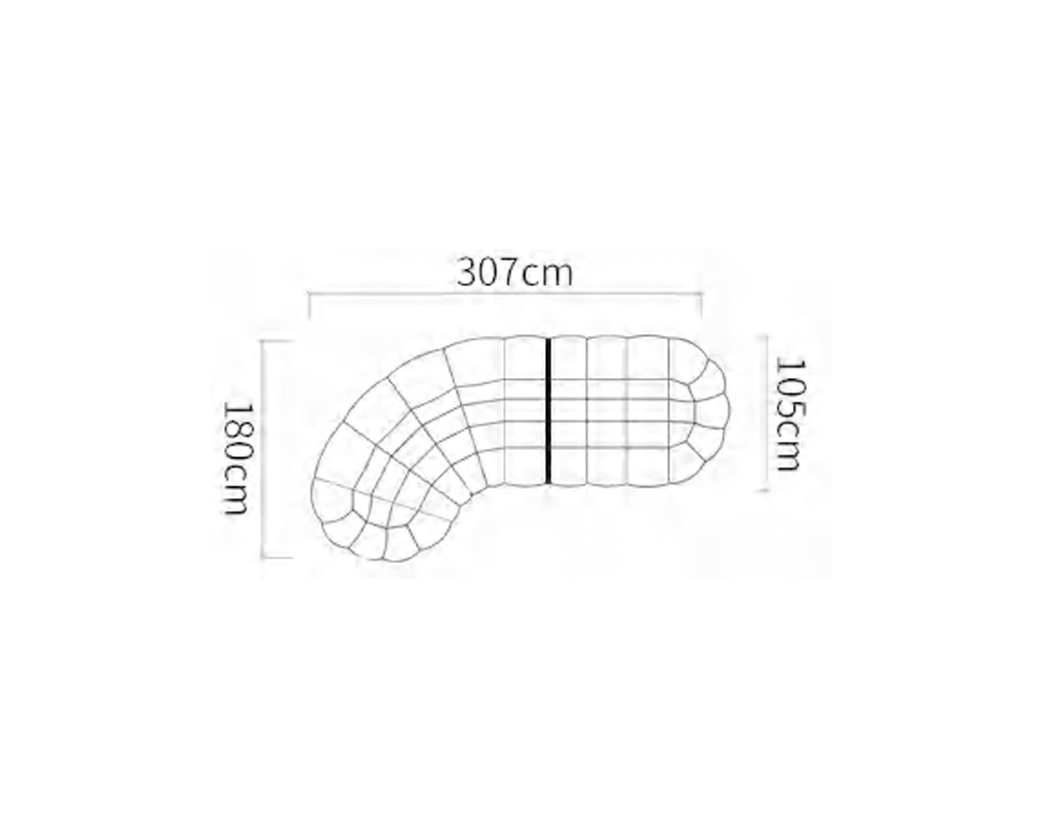 DFUP-3112 02 Spacious and Modern Sectional Sofa for Hotels, DFUP 3112 02