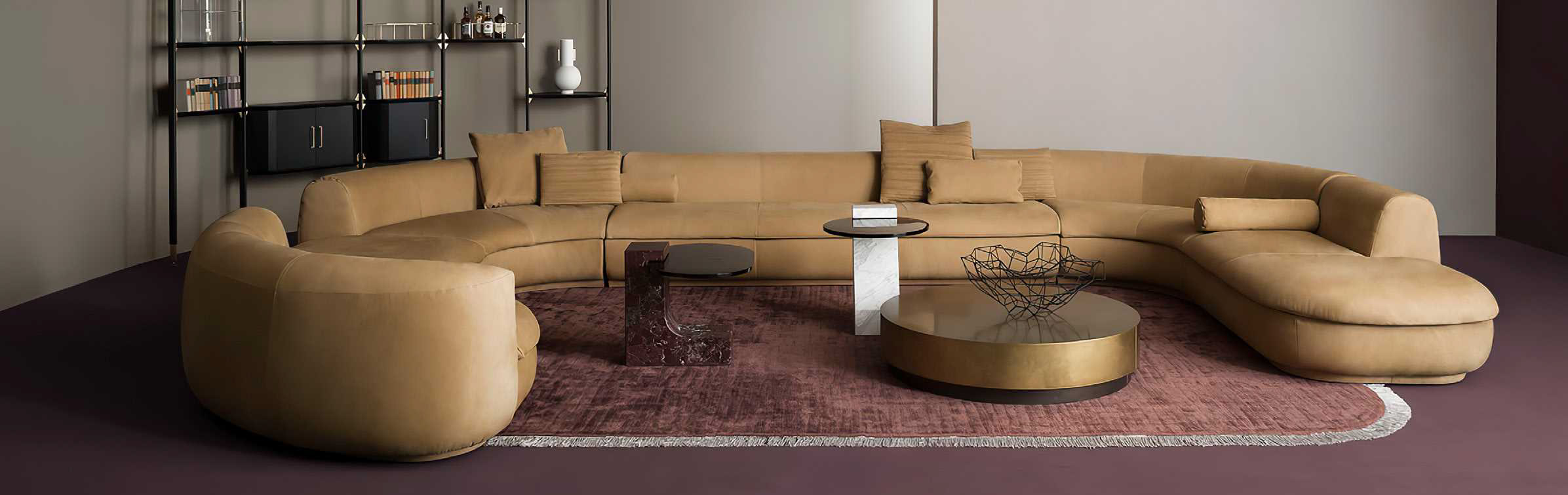 Luxurious Upholstered Sectional Sofa Set, DFUP 3145 03