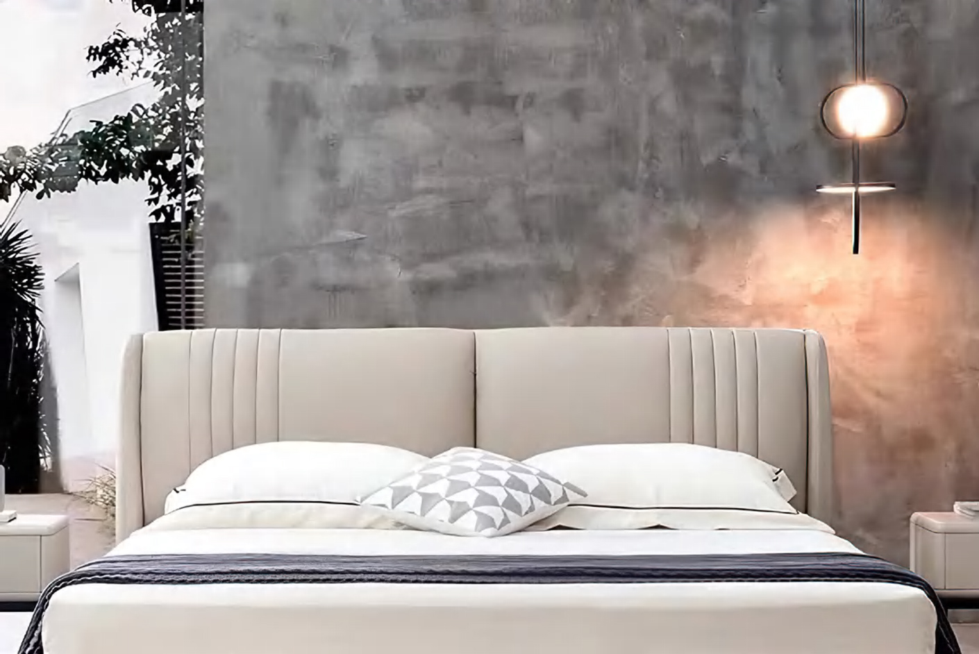 Elegant Wingback Bed with Premium Upholstery, DFUP 4046 02