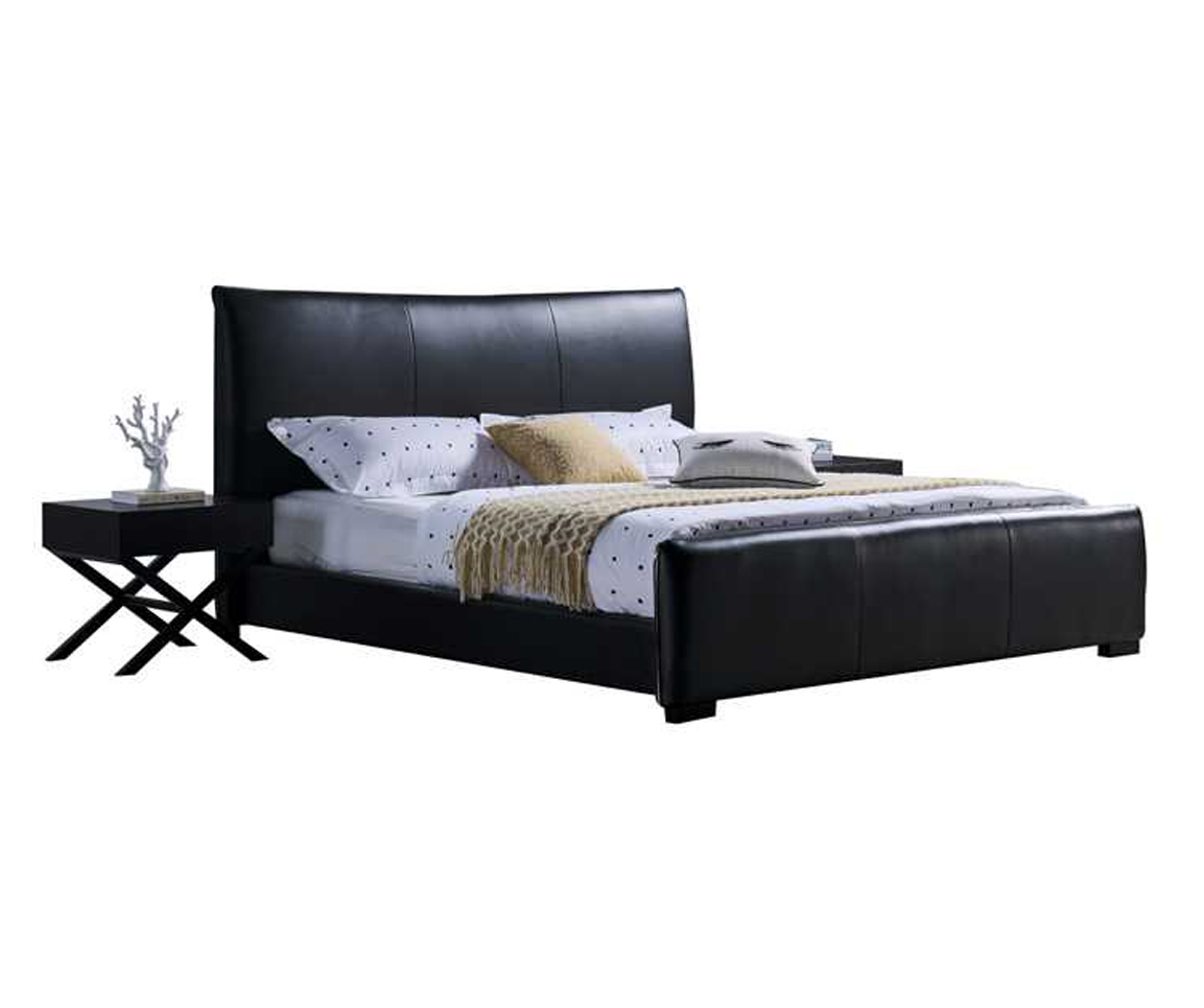 Minimalist Wingback Bed with Premium Upholstery, DFUP 4059 03