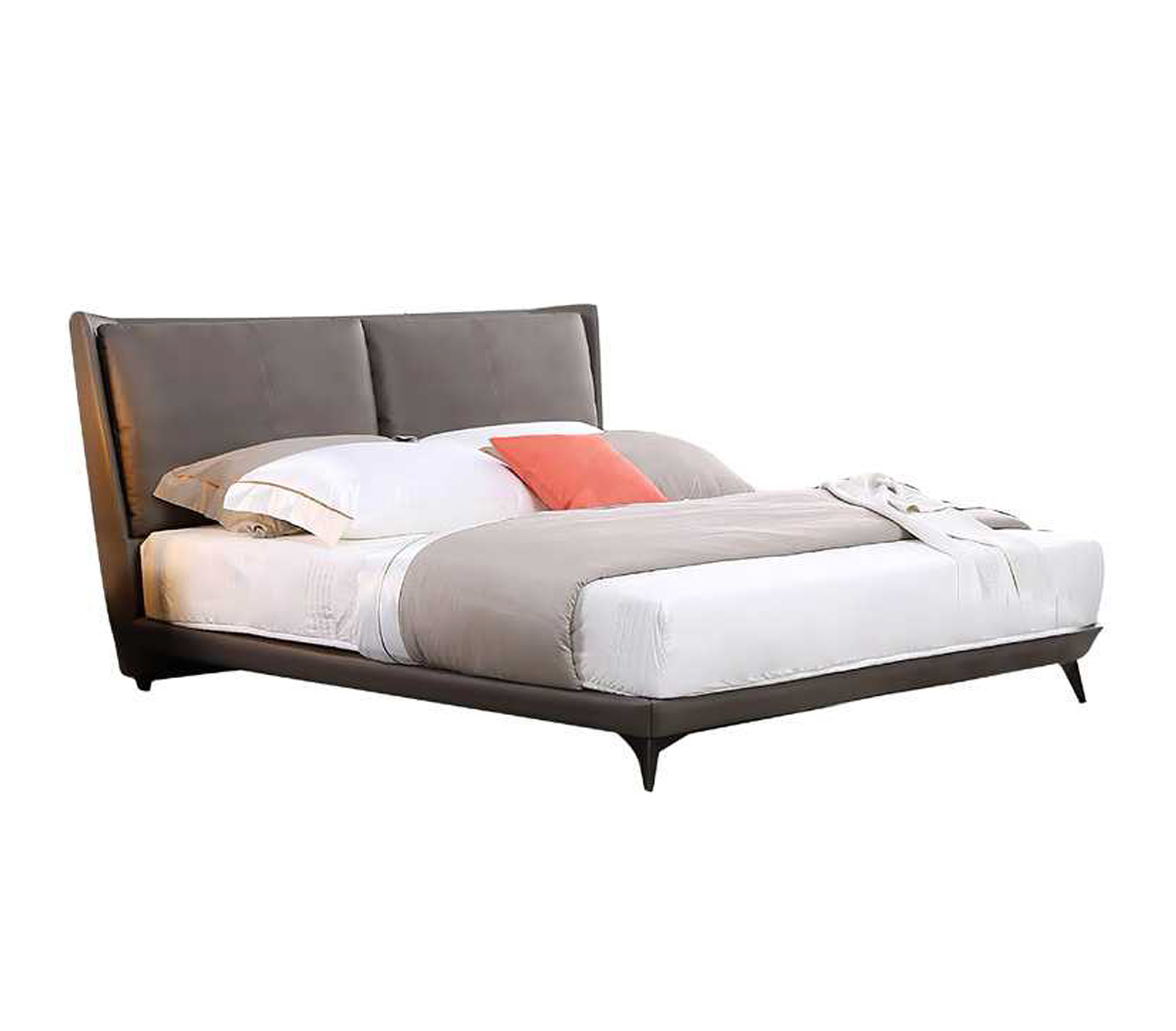 Modern Wingback Bed with Deluxe Upholstery, DFUP 4062 03
