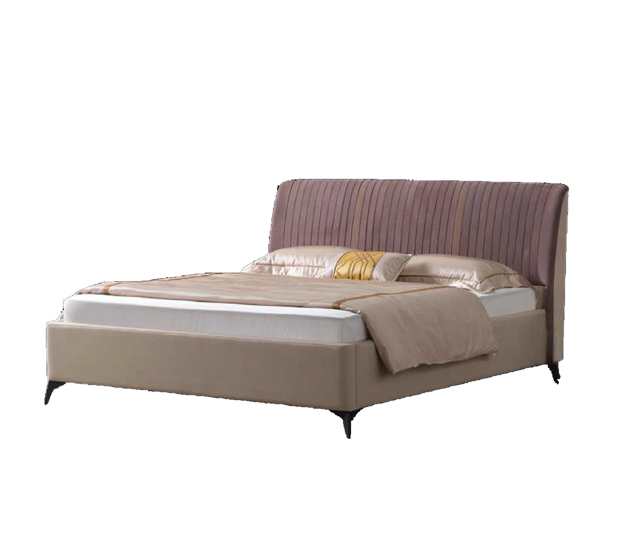 DFUP-4064 03 Luxury Wingback Bed with Plush Comfort, DFUP 4064 03