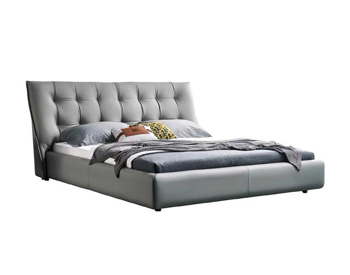 Tufted Wingback Bed with Elegant Upholstery, DFUP 4086 03