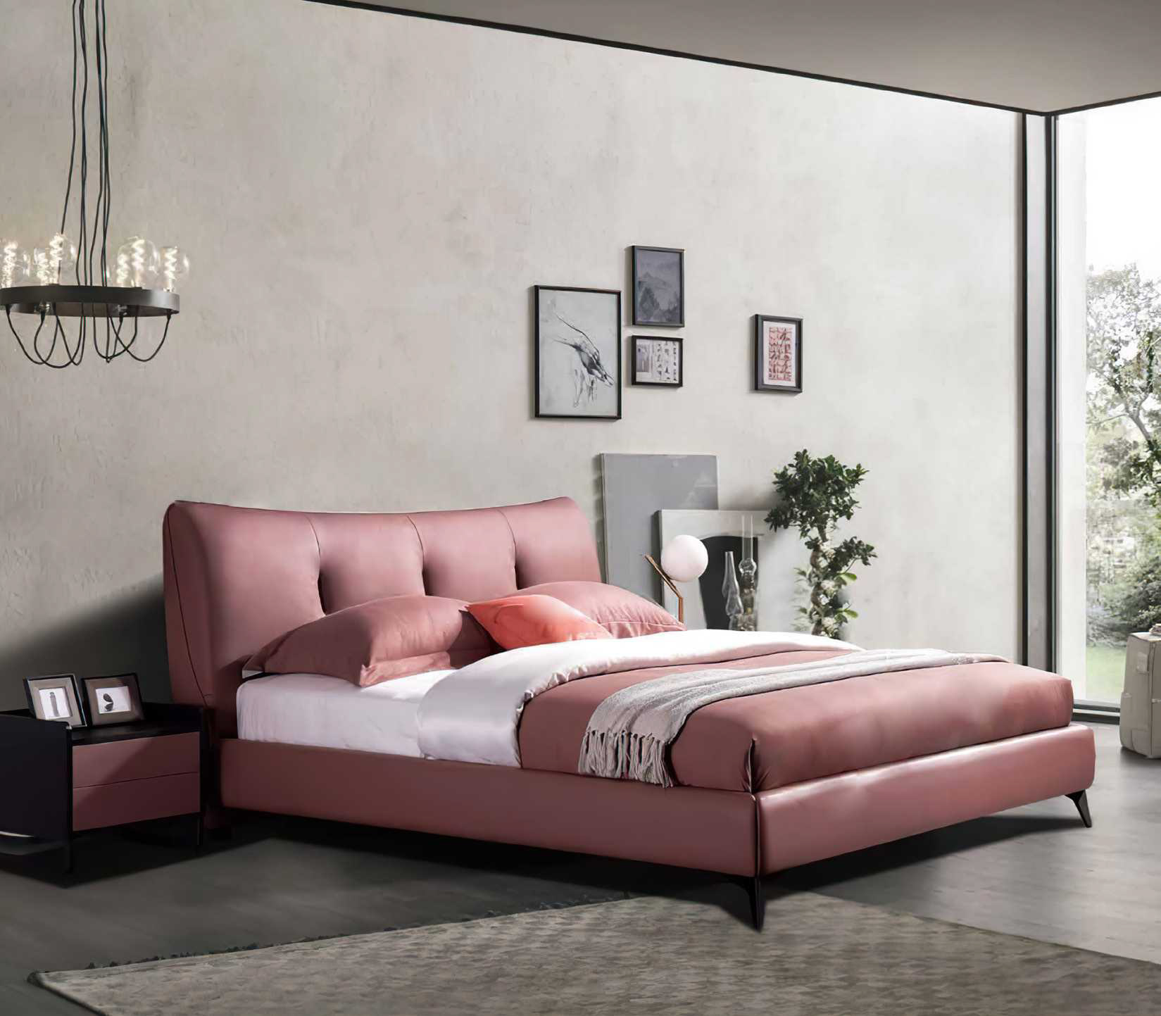 Modern Elegant Luxury Tufted Bed, DFUP 4087 01