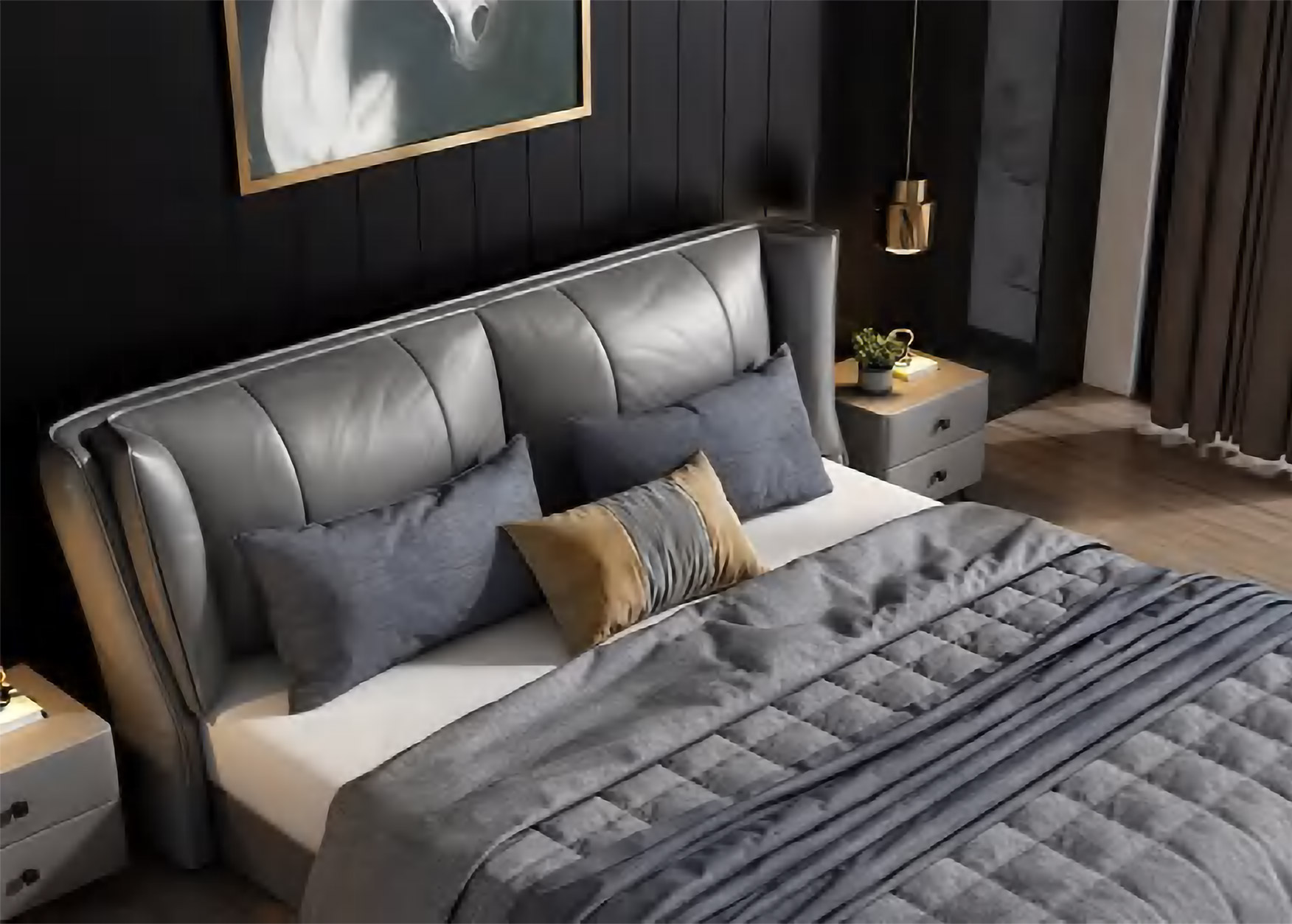 Modern Style Elegant Luxury Upholstered Bed, DFUP 4096 03