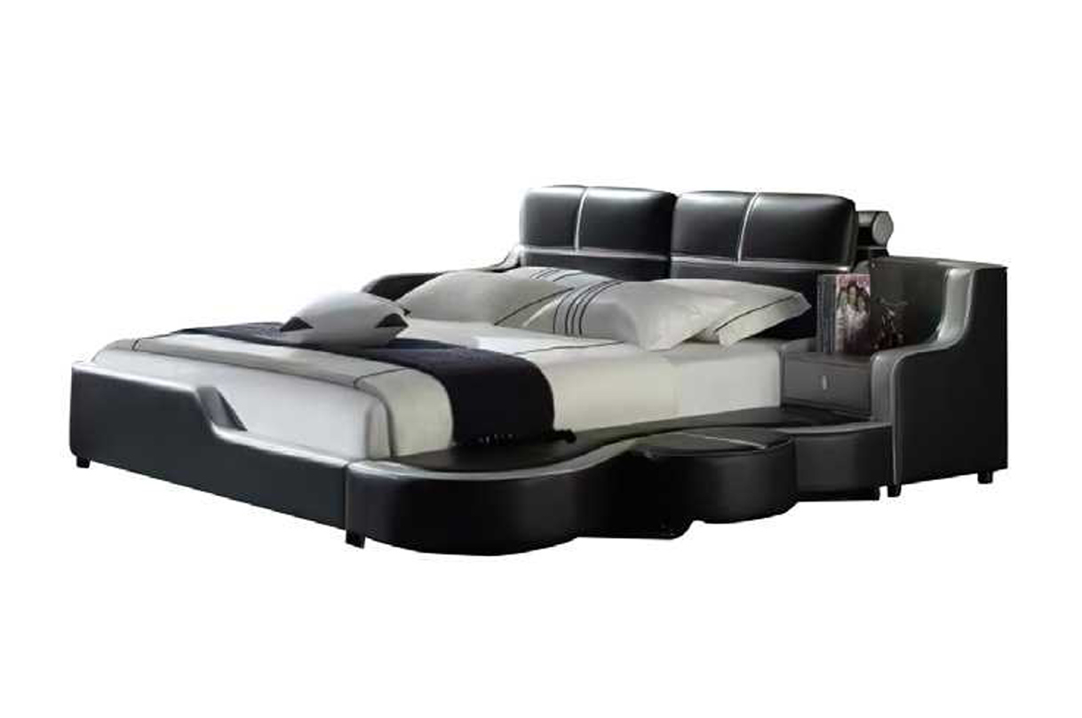 DFUP-4103 02 Elegant Wingback Bed with Plush Upholstery, DFUP 4103 02