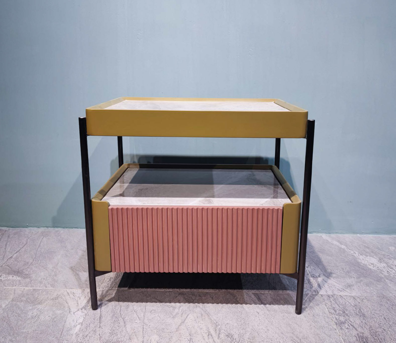 Contemporary Solid Wood Nightstand, DFUP 5001 01