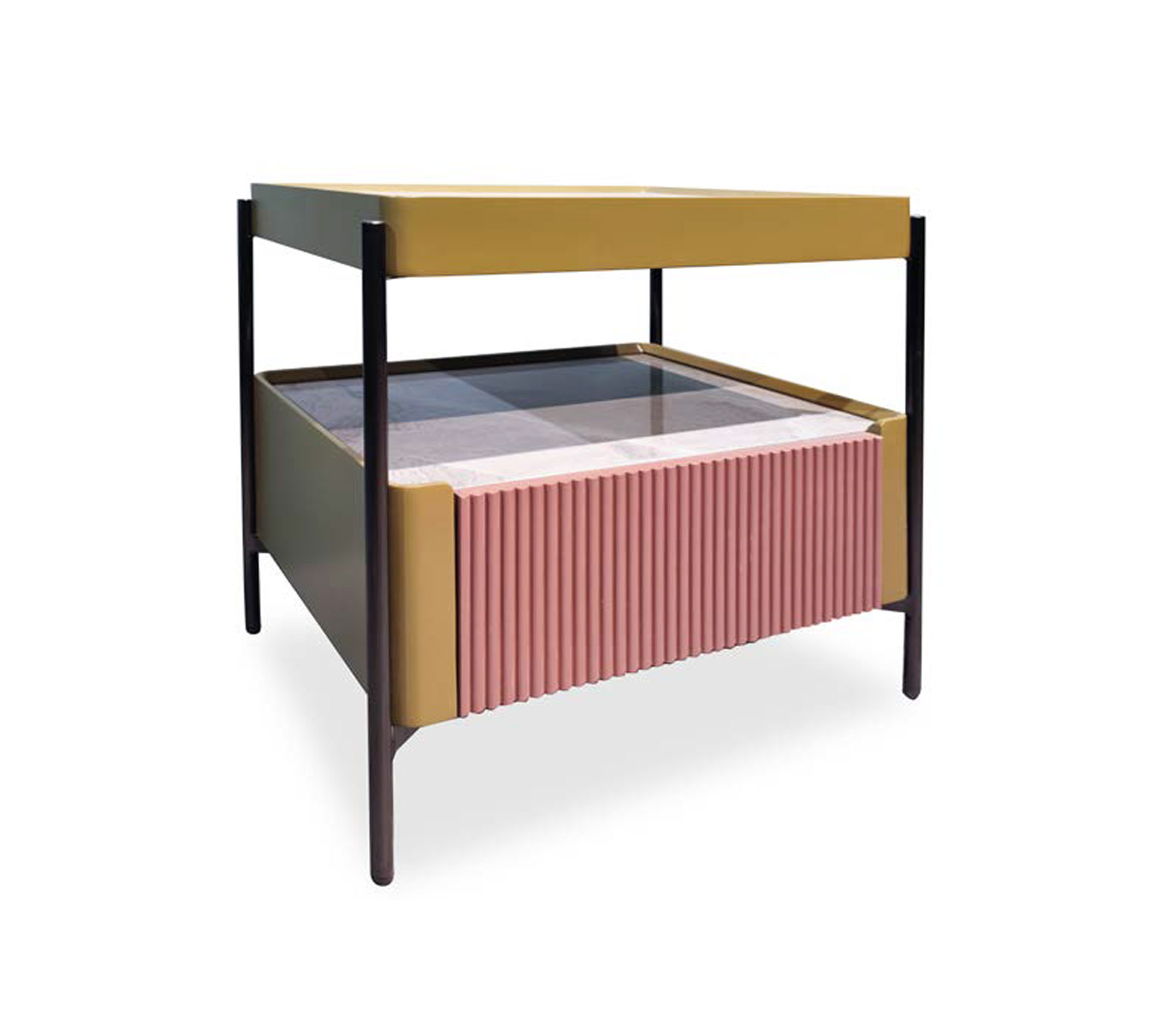 Contemporary Solid Wood Nightstand, DFUP 5001 02