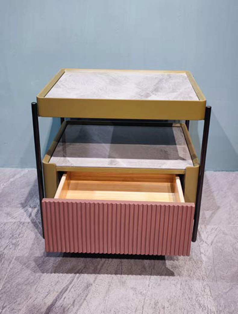 Contemporary Solid Wood Nightstand, DFUP 5001 03