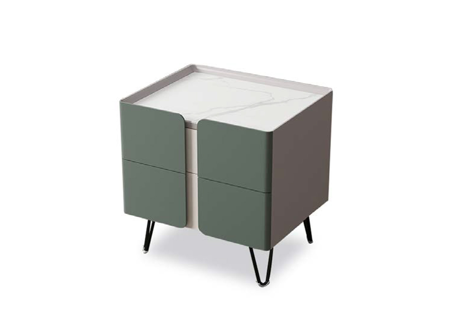 Contemporary Solid Wood Nightstand with Sleek Design, DFUP 5014 03