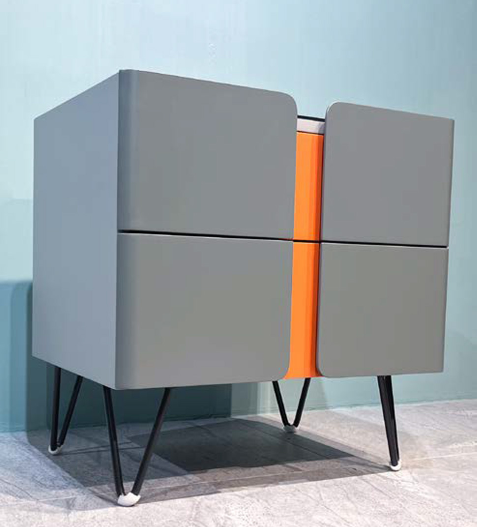 Contemporary Solid Wood Nightstand with Sleek Design, DFUP 5014 05