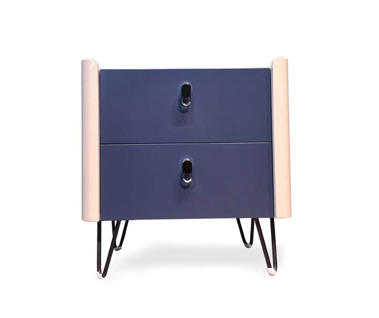 Classic Solid Wood Nightstand with Two Drawers, DFUP 5015 02