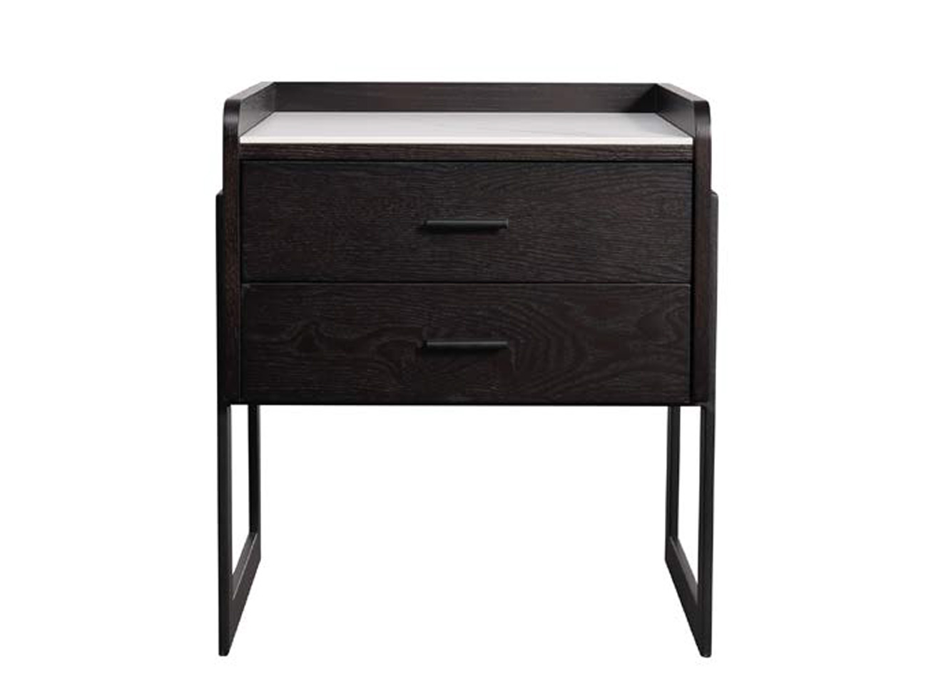 Rustic Solid Wood Nightstand with Distressed Finish, DFUP 5018 03