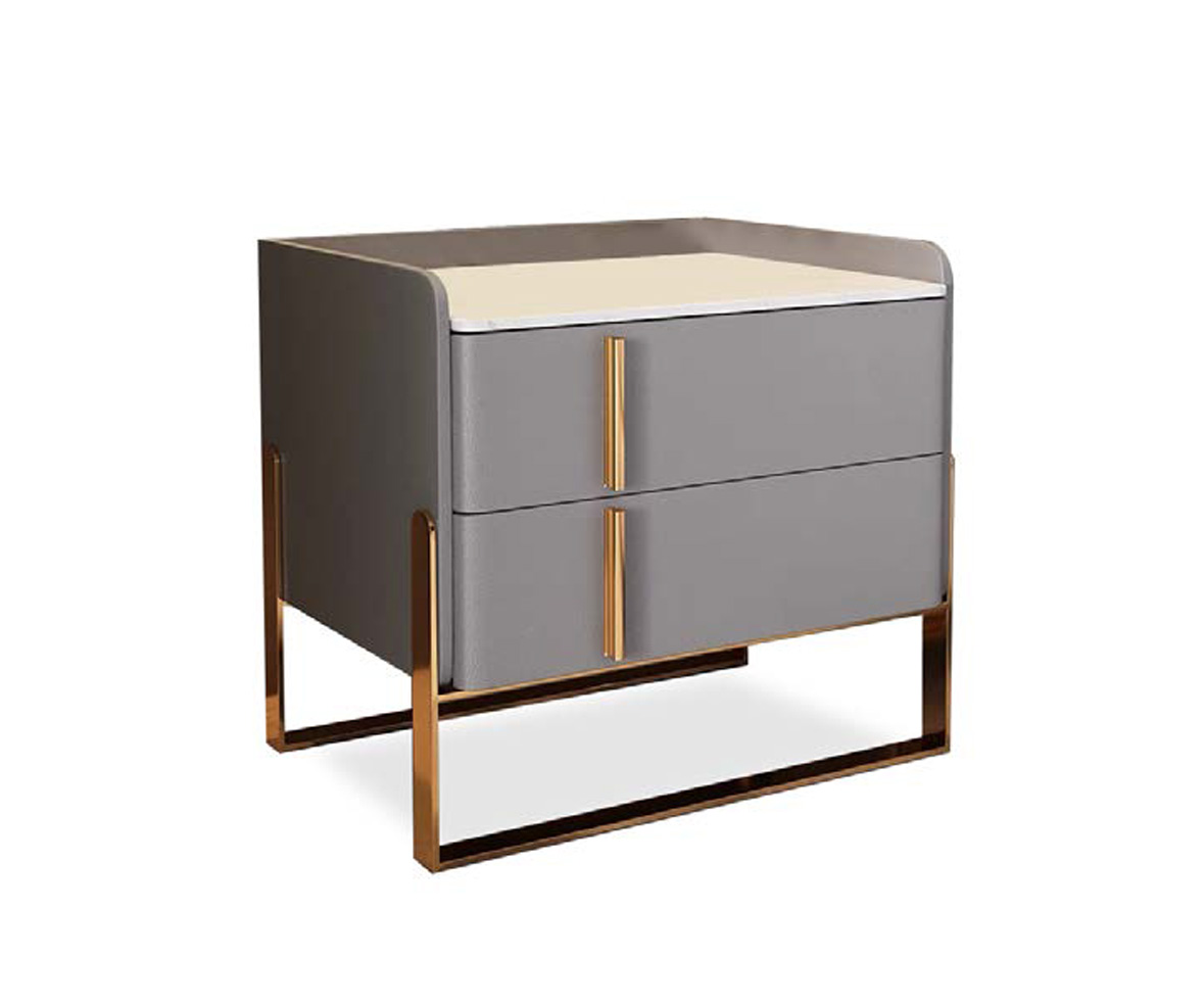 Luxurious Solid Wood Nightstand with Sleek Design, DFUP 5025 03