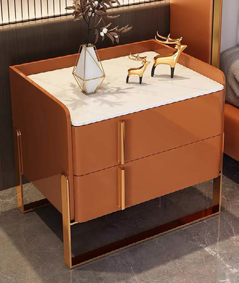 Luxurious Solid Wood Nightstand with Sleek Design, DFUP 5025 04