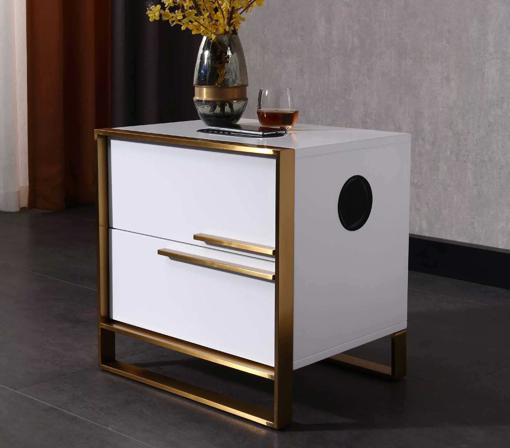 Minimalist Solid Wood Nightstand with Clean Design, DFUP 5037 01