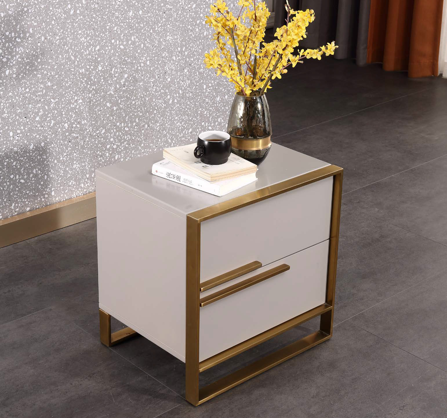 Minimalist Solid Wood Nightstand with Clean Design, DFUP 5037 05