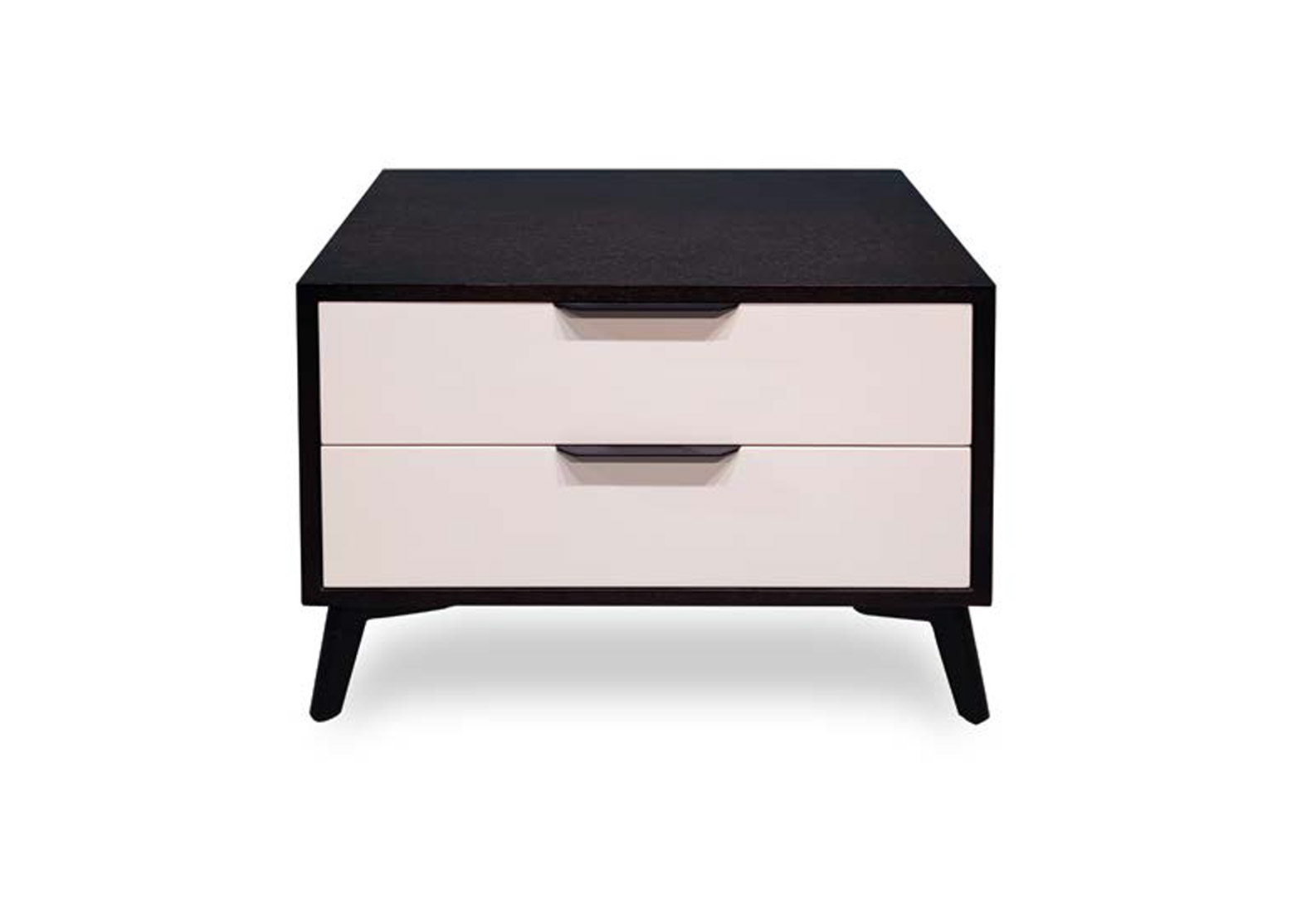 Classic Elegant Solid Wood Nightstand with Two Drawers, DFUP 5049 02