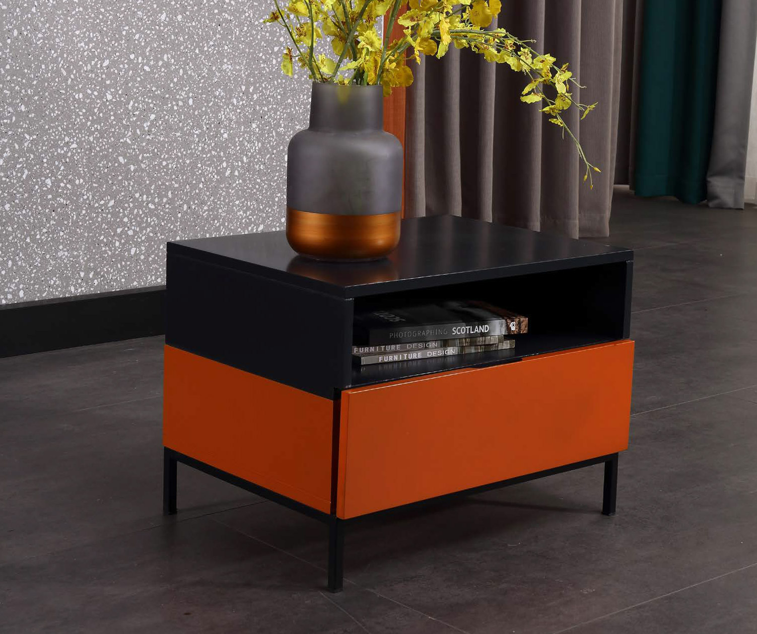 Classic Solid Wood Nightstand with Minimalist Appeal, DFUP 5078 03