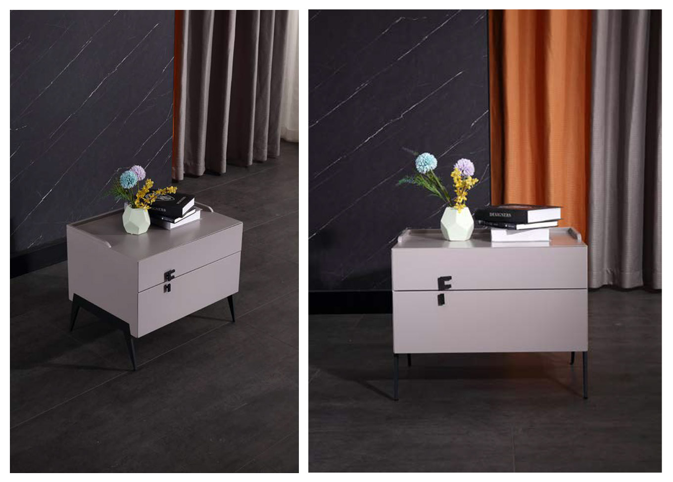 DFUP-5079 03 Modern Solid Wood Nightstand with Clean Design, DFUP 5079 03