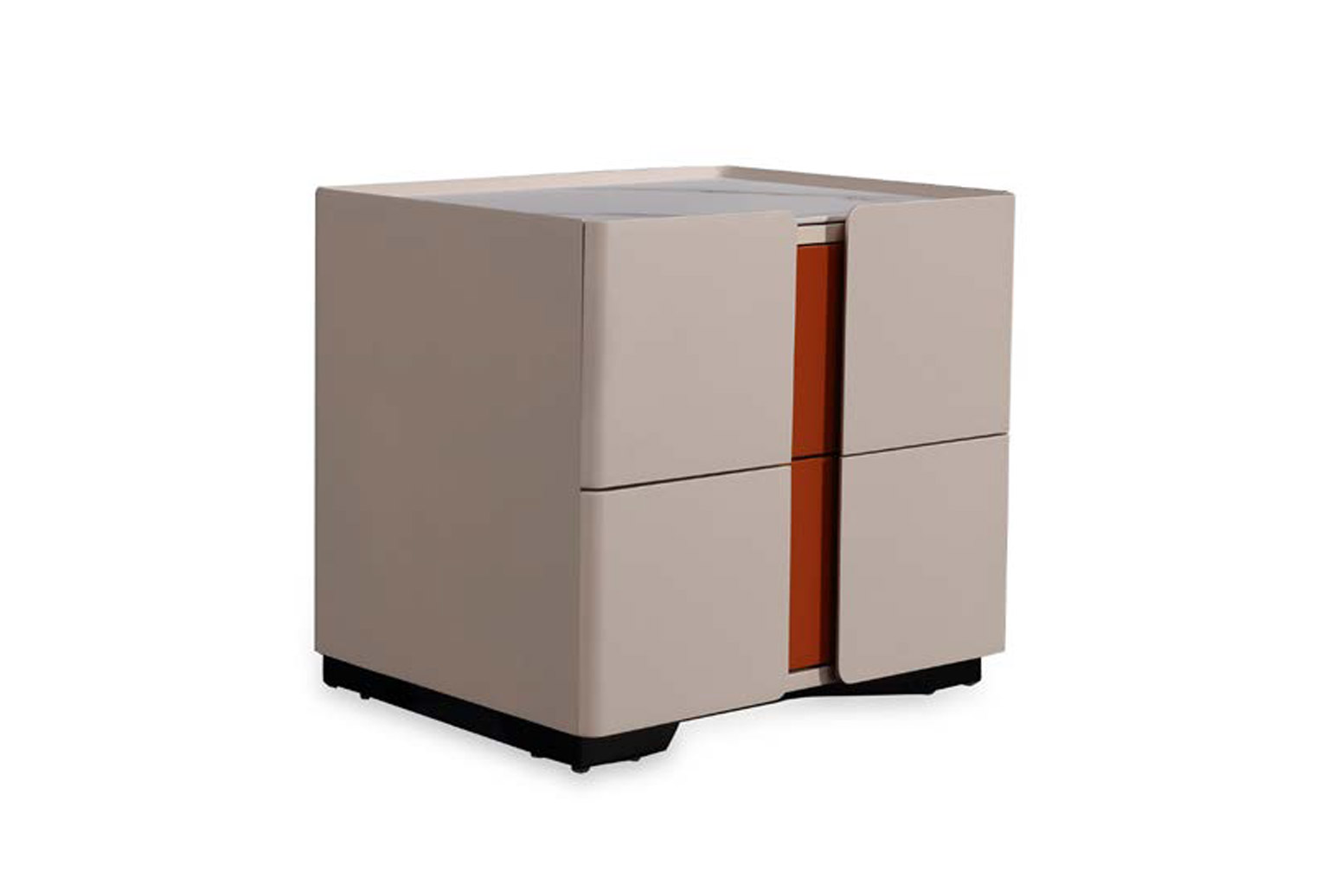 Luxury Solid Wood Nightstand with Elegant Finish, DFUP 5115 04