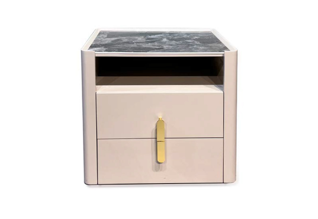 Elegant Solid Wood Nightstand with Refined Design, DFUP 5159 02