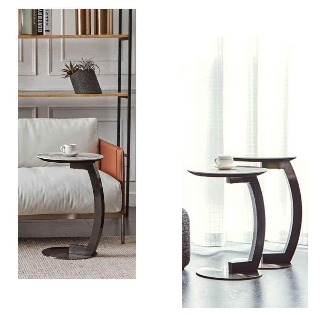 B1902 02 Contemporary Curve Side Coffee Table, B1902 02