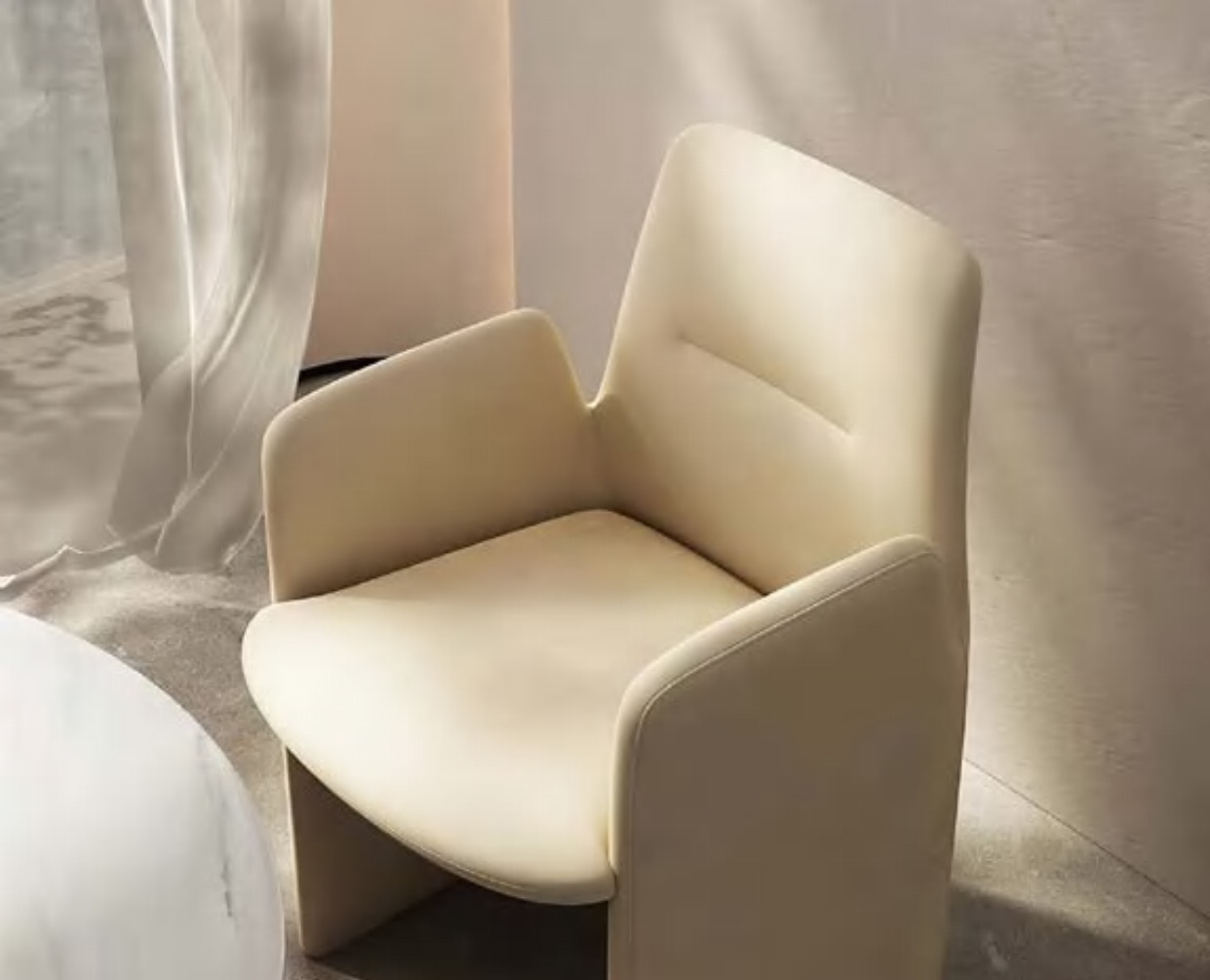 Refined Minimalist Upholstered Dining Chair, DFUP 1006 03