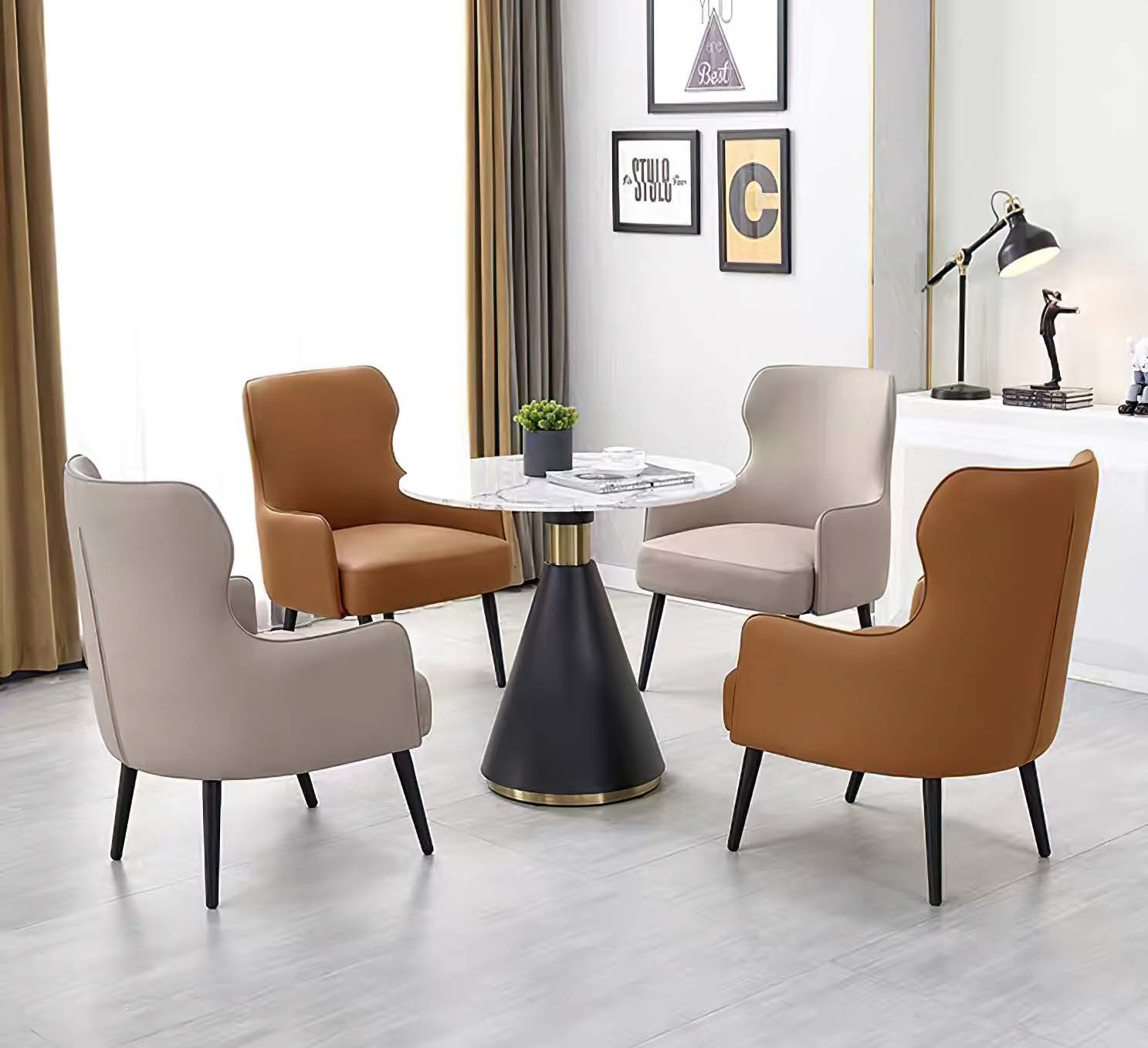 Contemporary Luxe Upholstered Dining Chair, DFUP 1027 01
