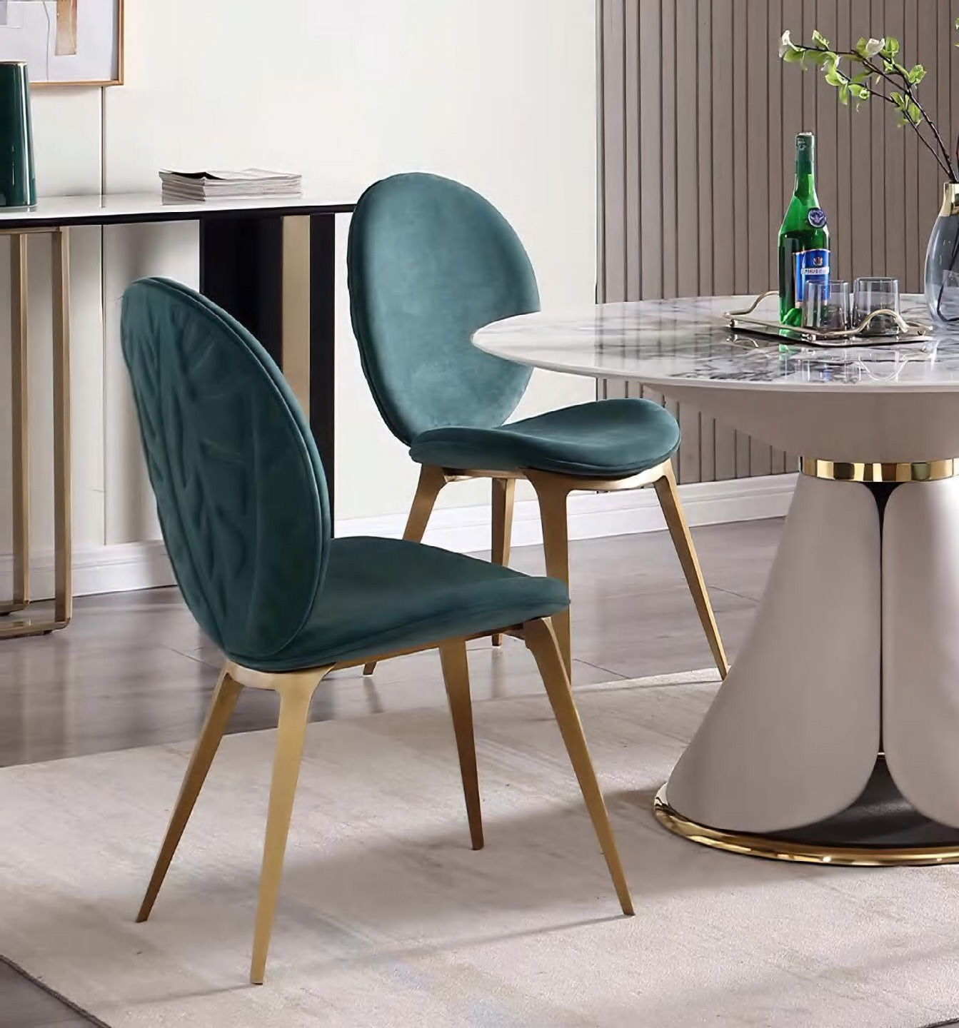 Classic Dining Chair With Metal Structure, DFUP 1065 01