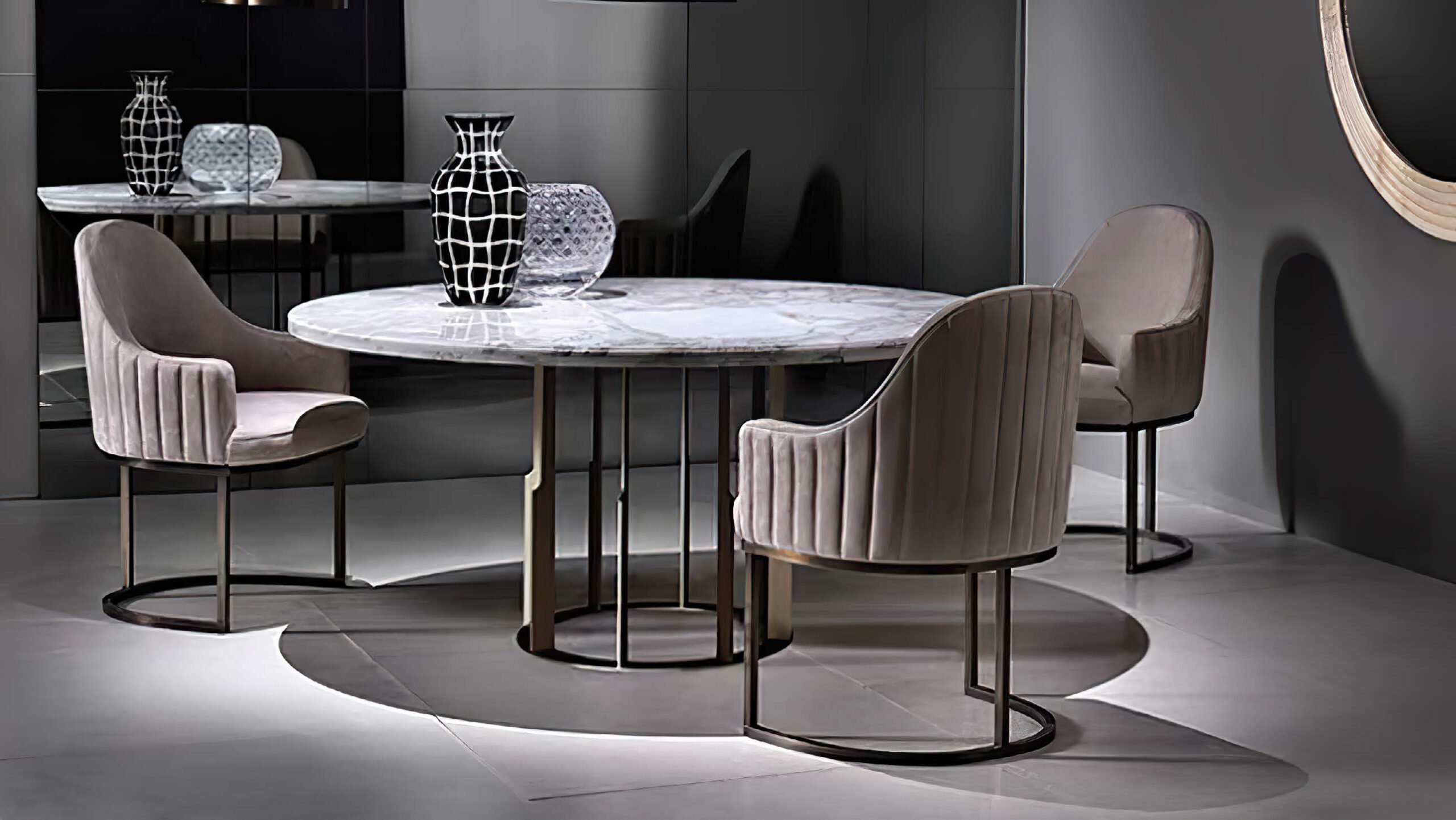 Luxury Modern Dining Chair With Metal Structure, DFUP 1068 01 scaled