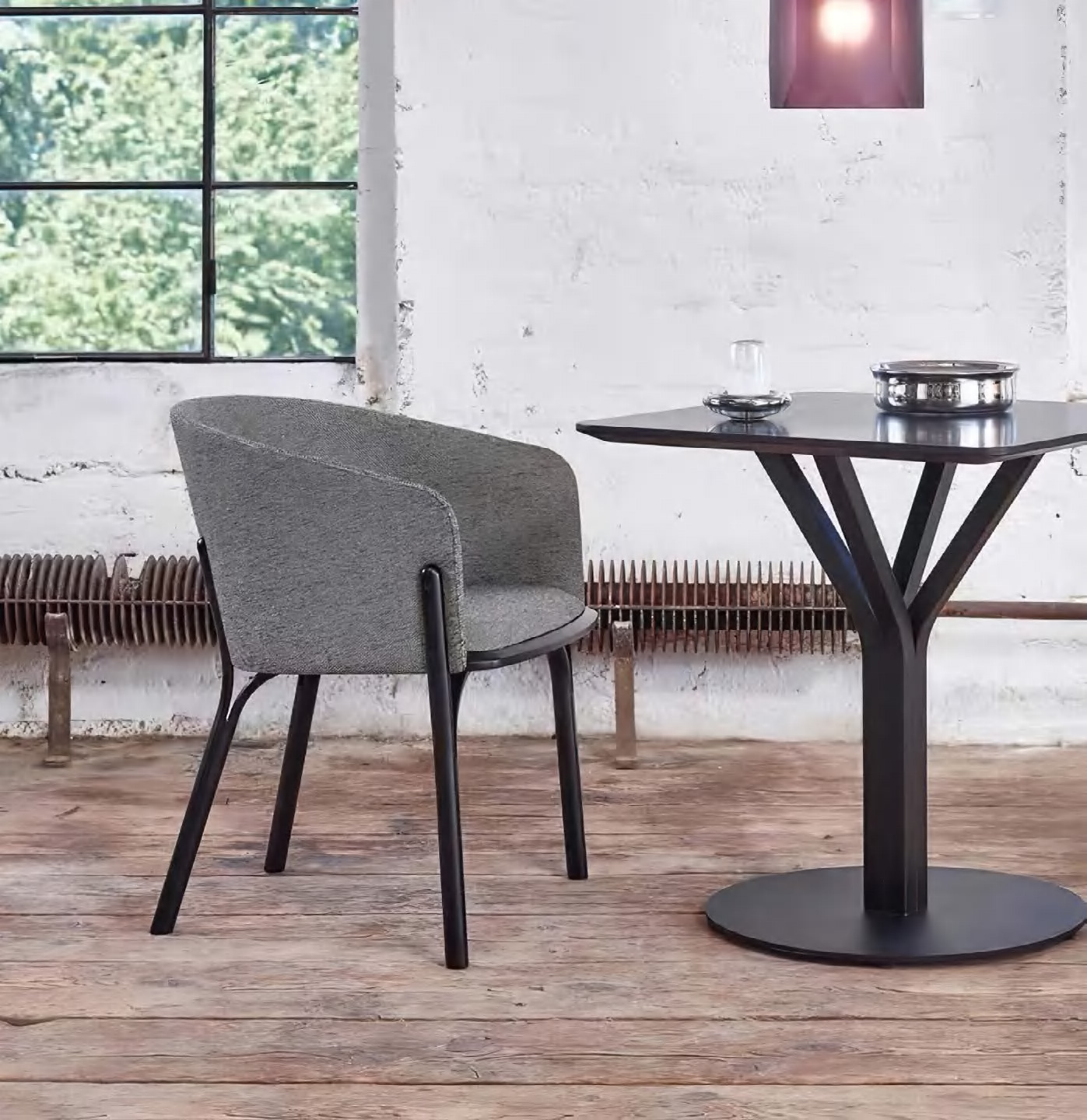 Elegant Modern Dining Chair With Metal Structure, DFUP 1070 01