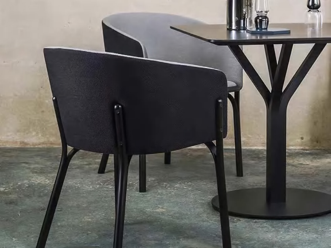 Elegant Modern Dining Chair With Metal Structure, DFUP 1070 03