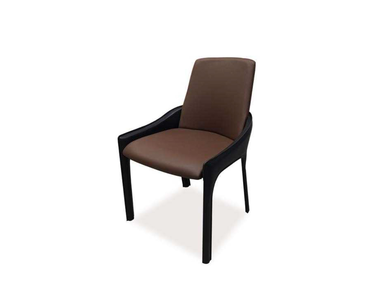 Sleek Dining Chair With Saddle Leather Upholstery, DFUP 1080 03