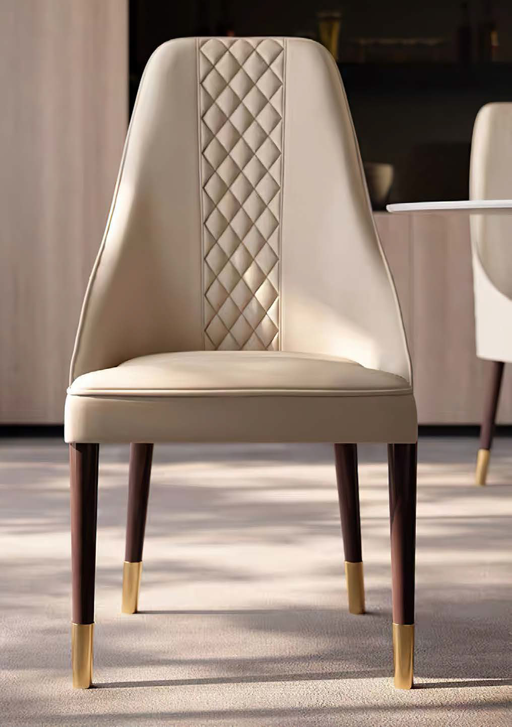 Elegant Dining Chair With Metal Structure, DFUP 1082 01
