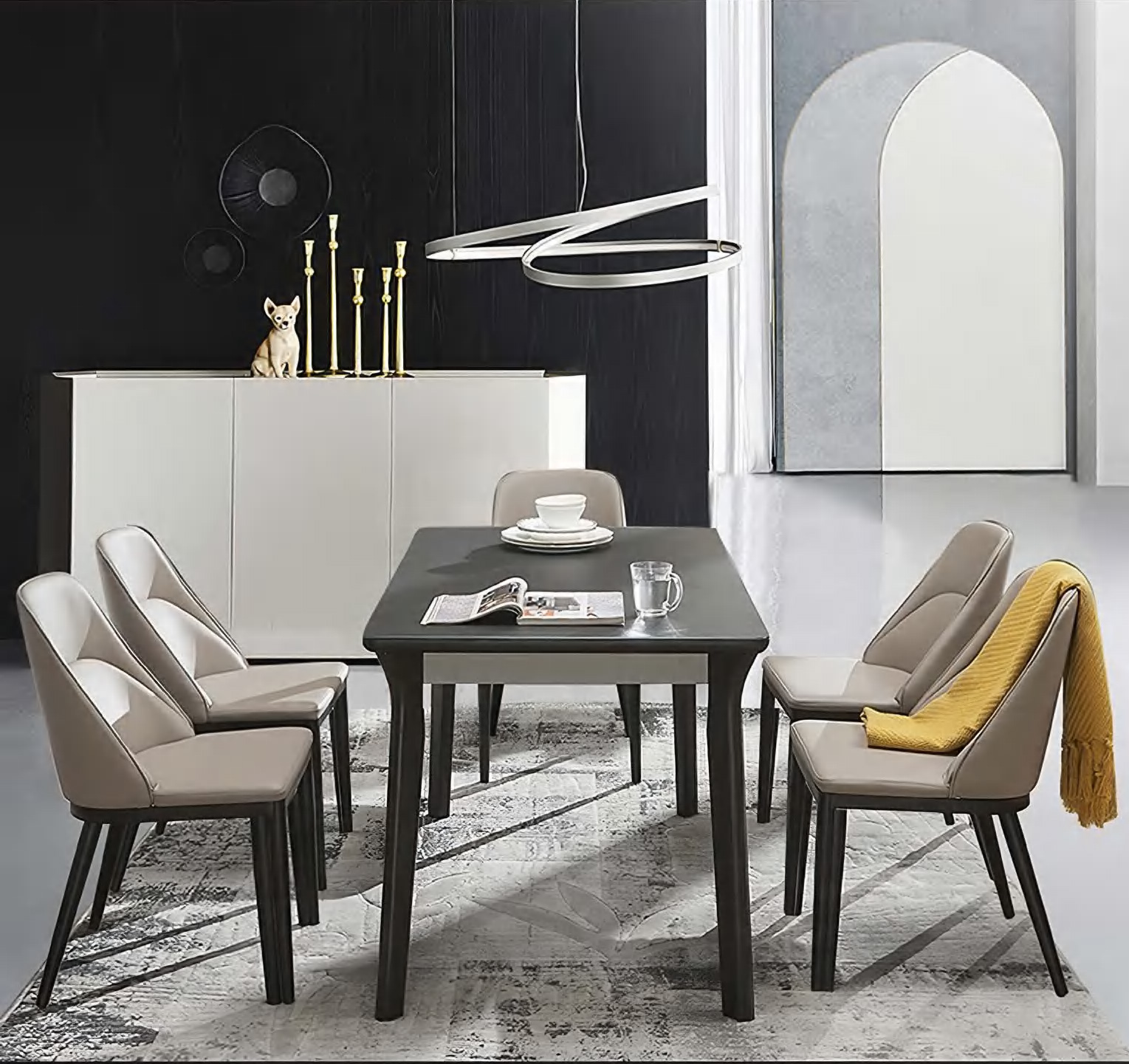 DFUP-1084 01 Cozy Dining Chair With Metal Structure, DFUP 1084 01