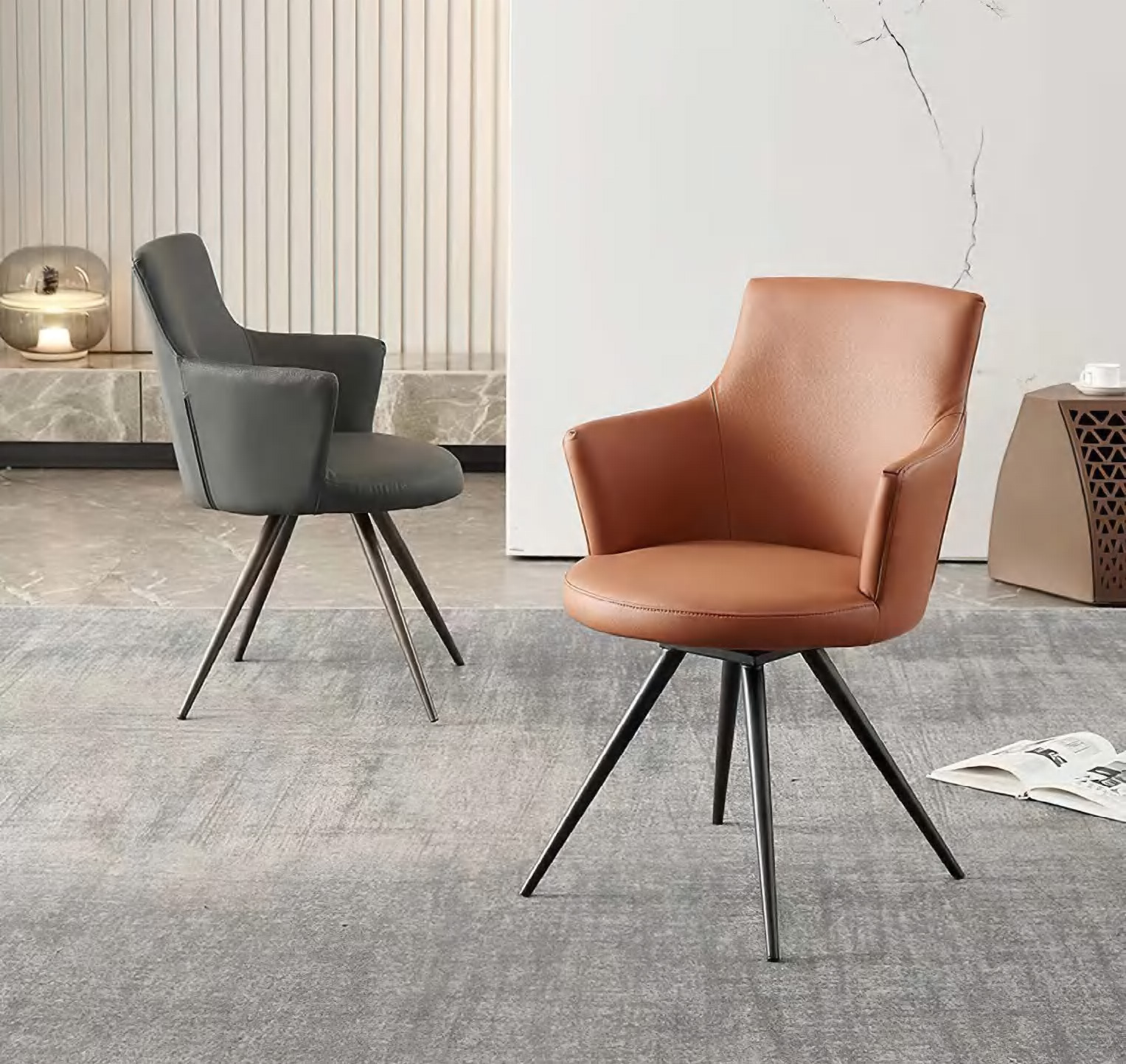 DFUP-1086 01 Refined Dining Chair With Metal Structure, DFUP 1086 01