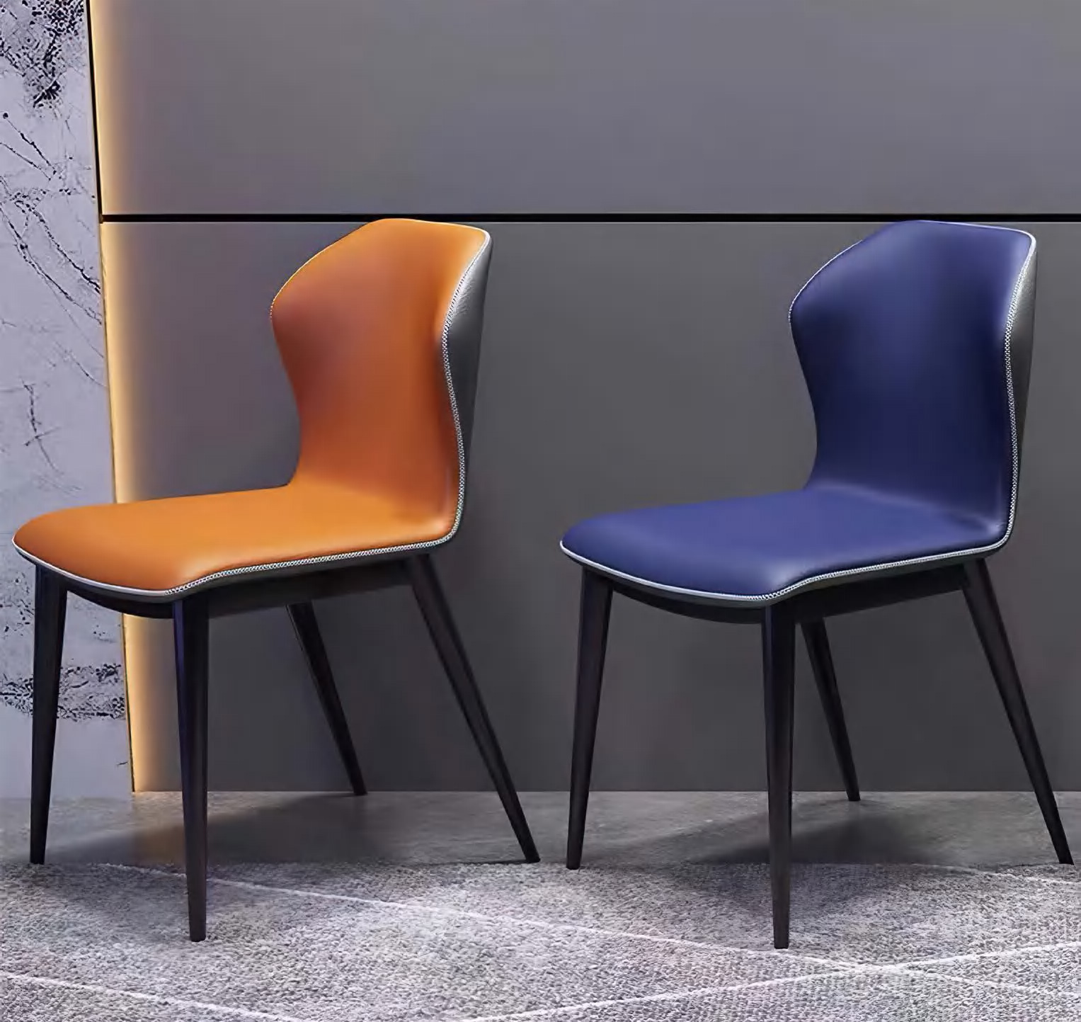 Well-crafted Dining Chair With Metal Structure, DFUP 1096 01