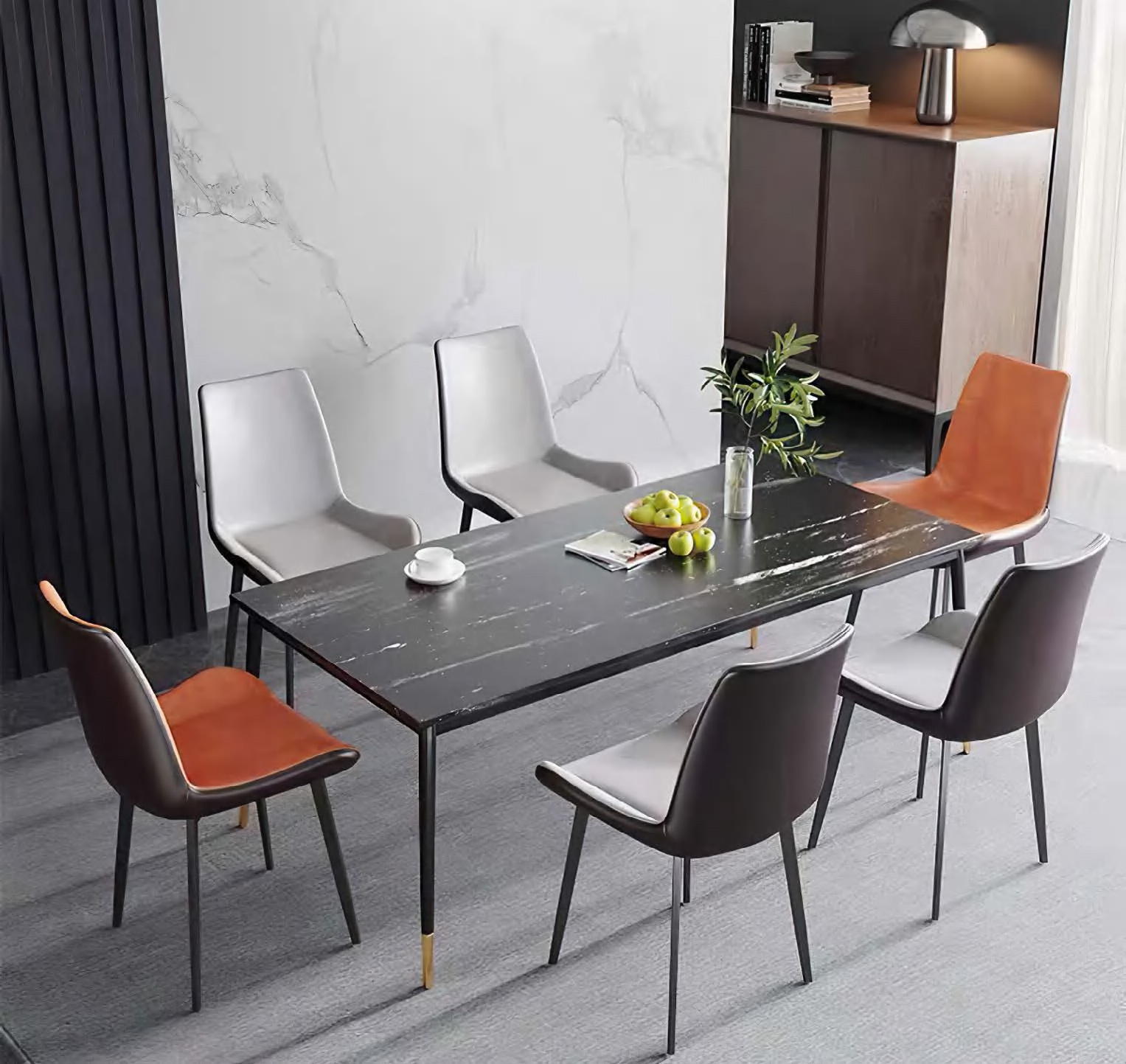 Trendy Dining Chair With Metal Structure, DFUP 1098 01