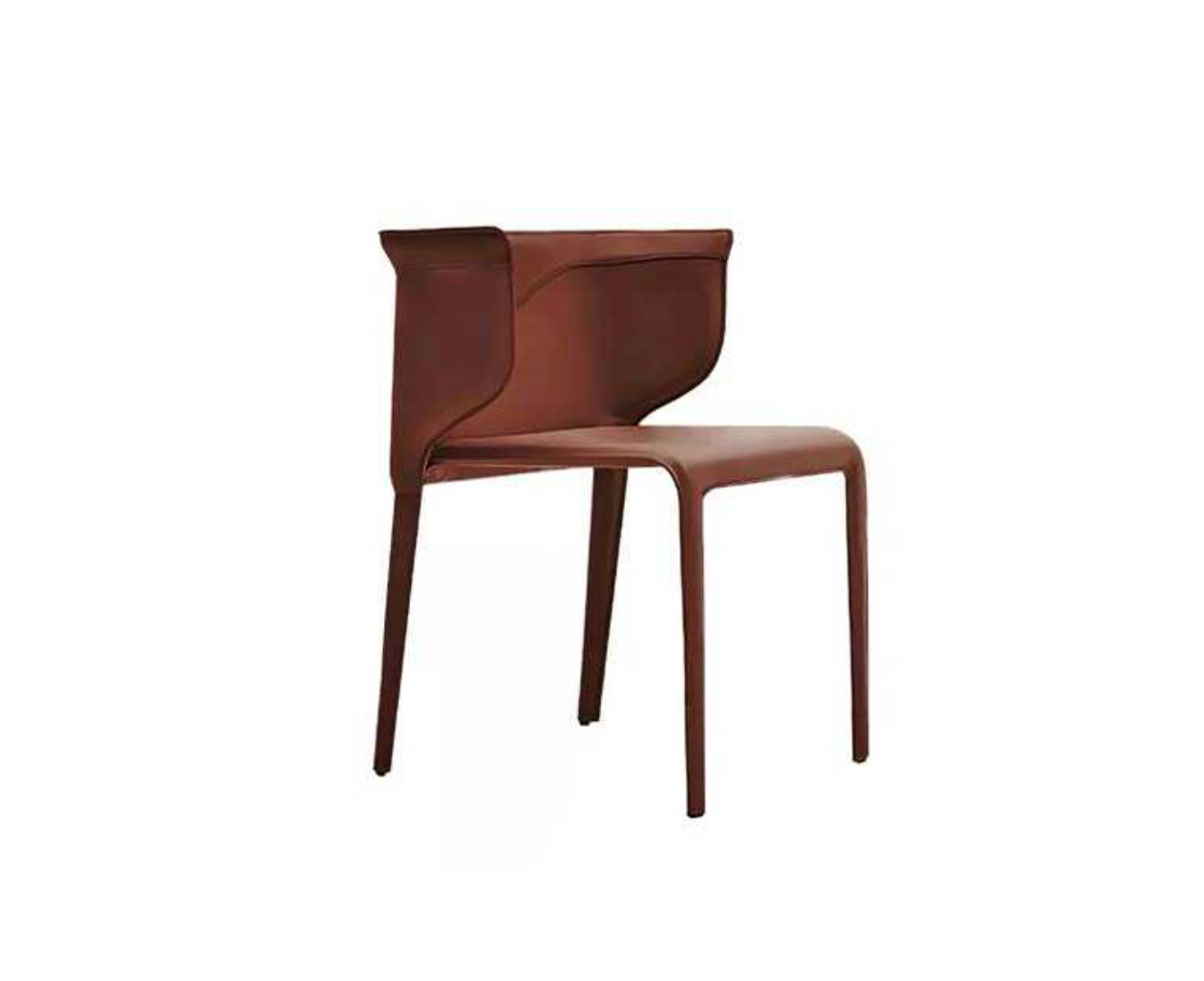 Urban Dining Chair With Saddle Leather Upholstery, DFUP 1105 02