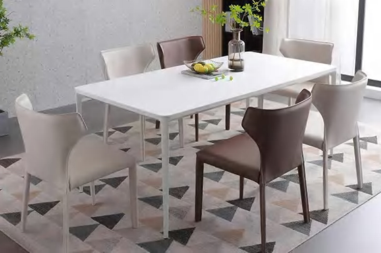 Vibrant Dining Chair With Saddle Leather Upholstery, DFUP 1106 01