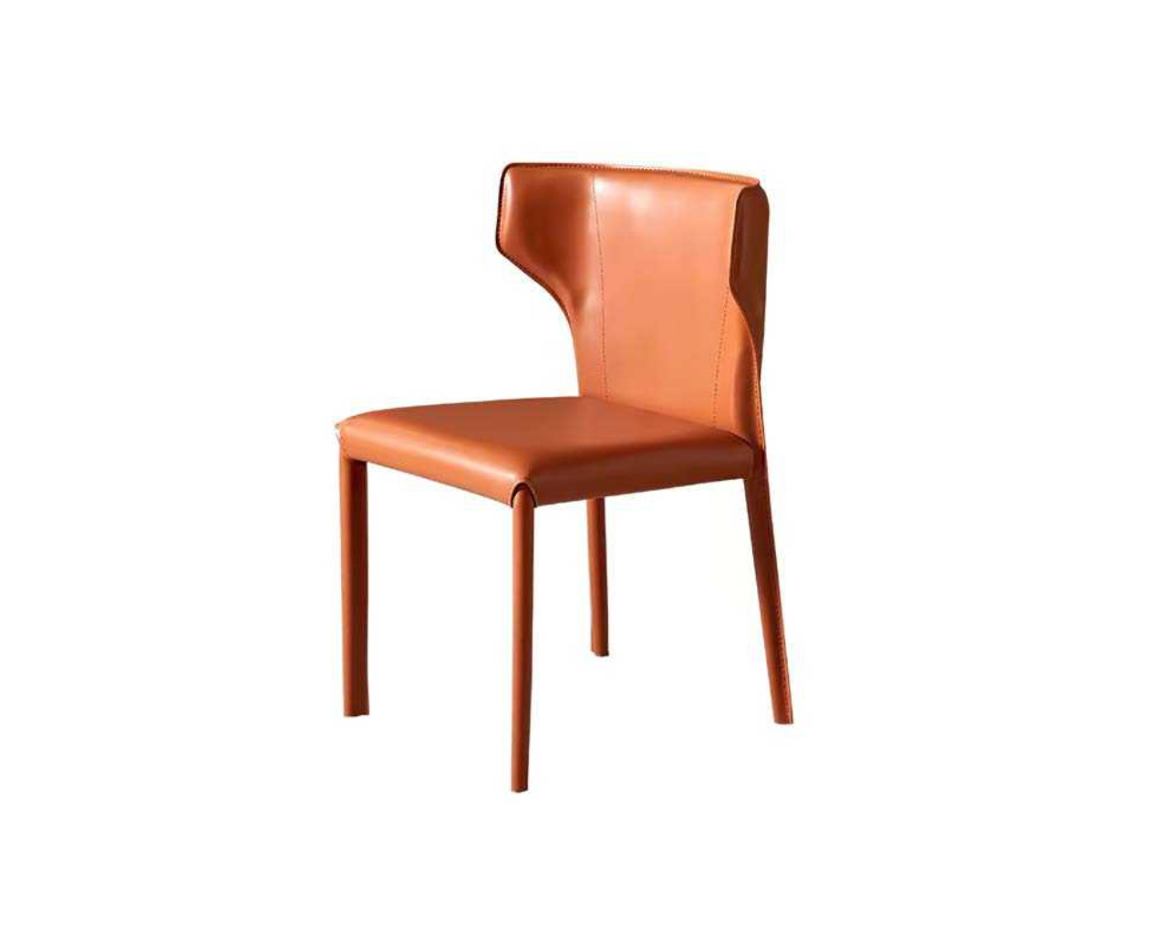 Vibrant Dining Chair With Saddle Leather Upholstery, DFUP 1106 02