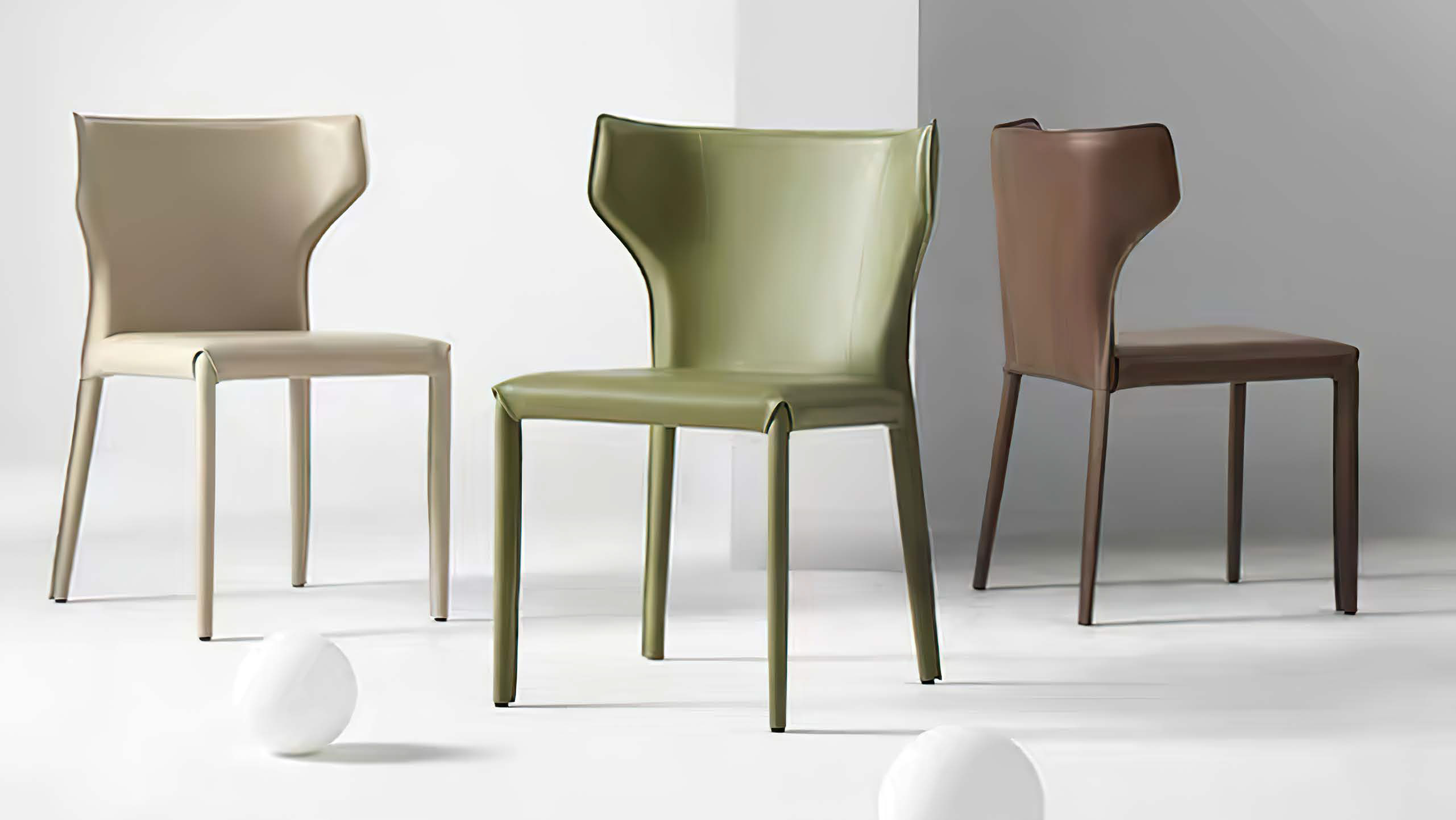 Vibrant Dining Chair With Saddle Leather Upholstery, DFUP 1106 04