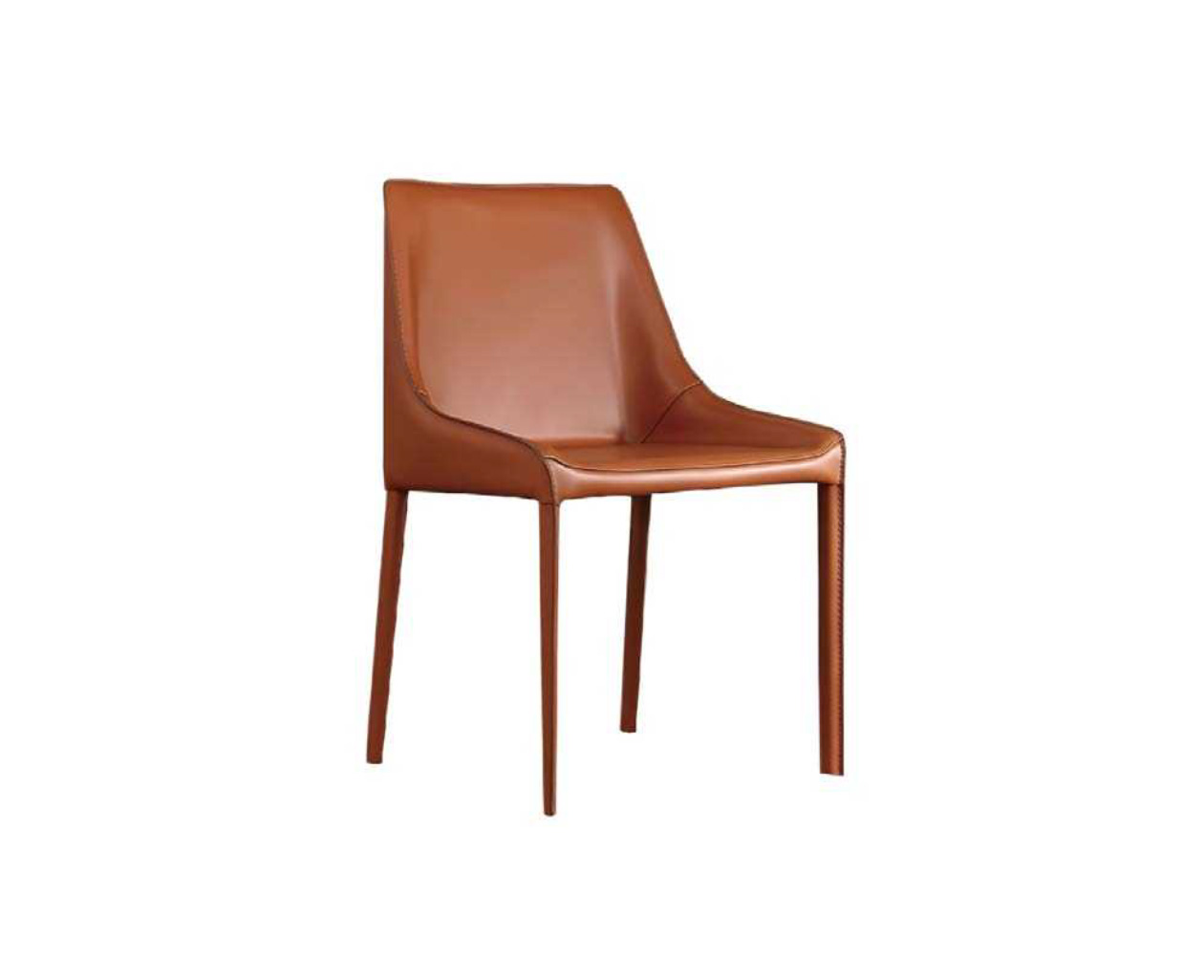 Cozy Dining Chair With Saddle Leather Upholstery, DFUP 1109 02