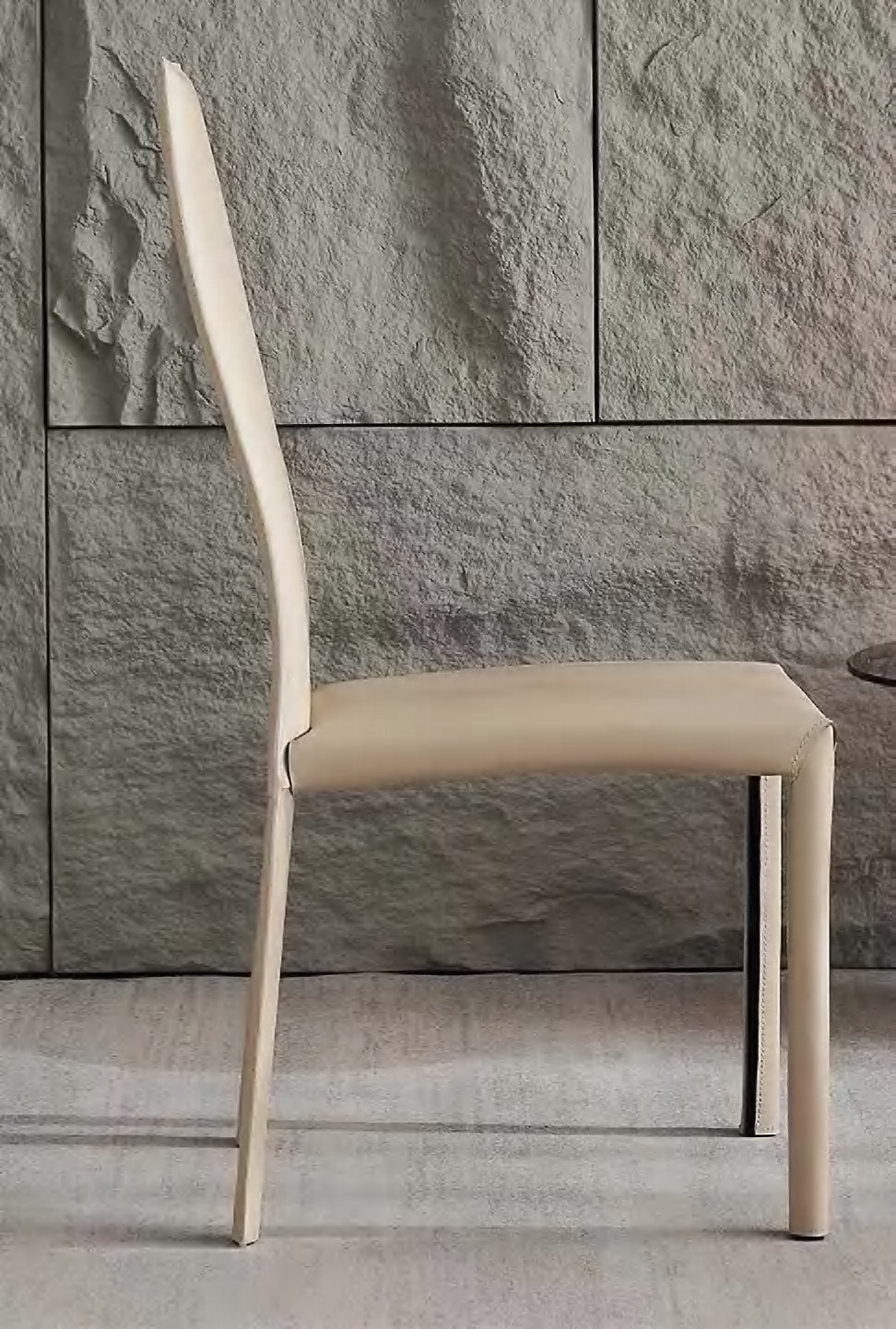 Simple Dining Chair With Saddle Leather Upholstery, DFUP 1120 02